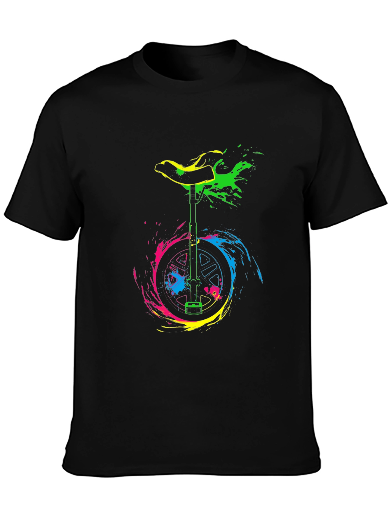 Vibrant Unicycle Graphic T-Shirt - Bold Design