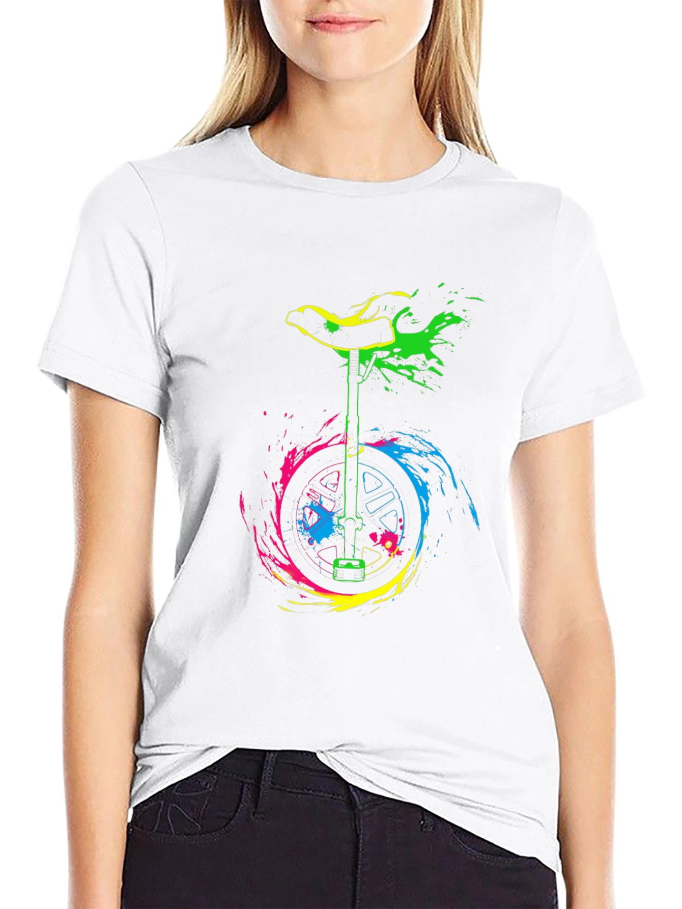 Vibrant Unicycle Graphic T-Shirt - Bold Design