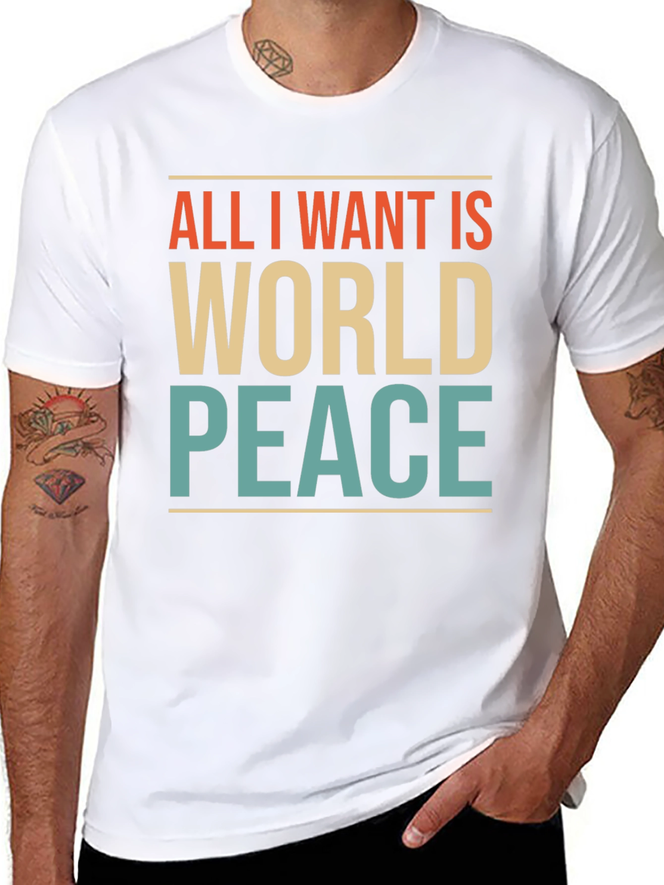All I Want Is World Peace Graphic T-Shirt