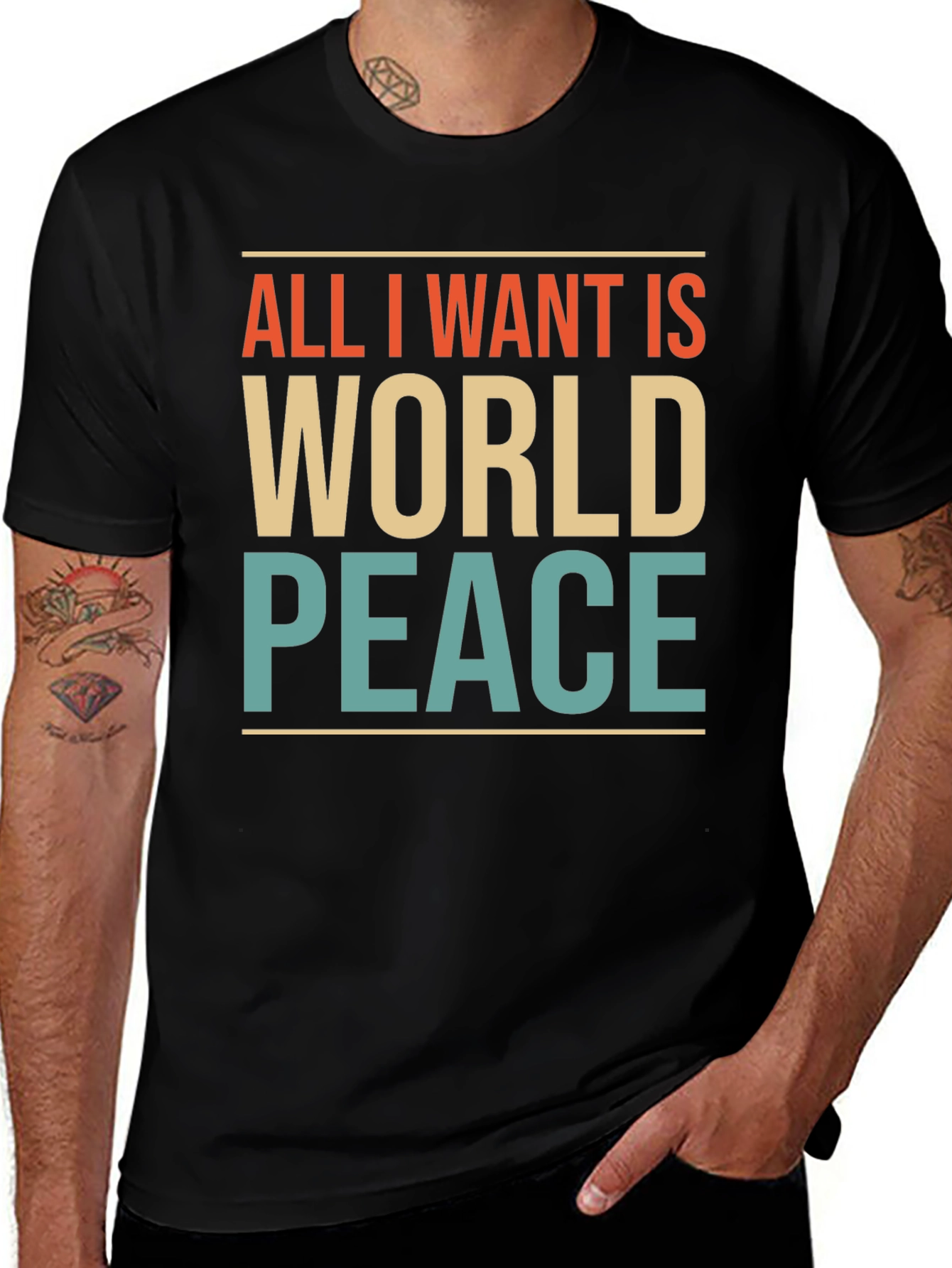 All I Want Is World Peace Graphic T-Shirt