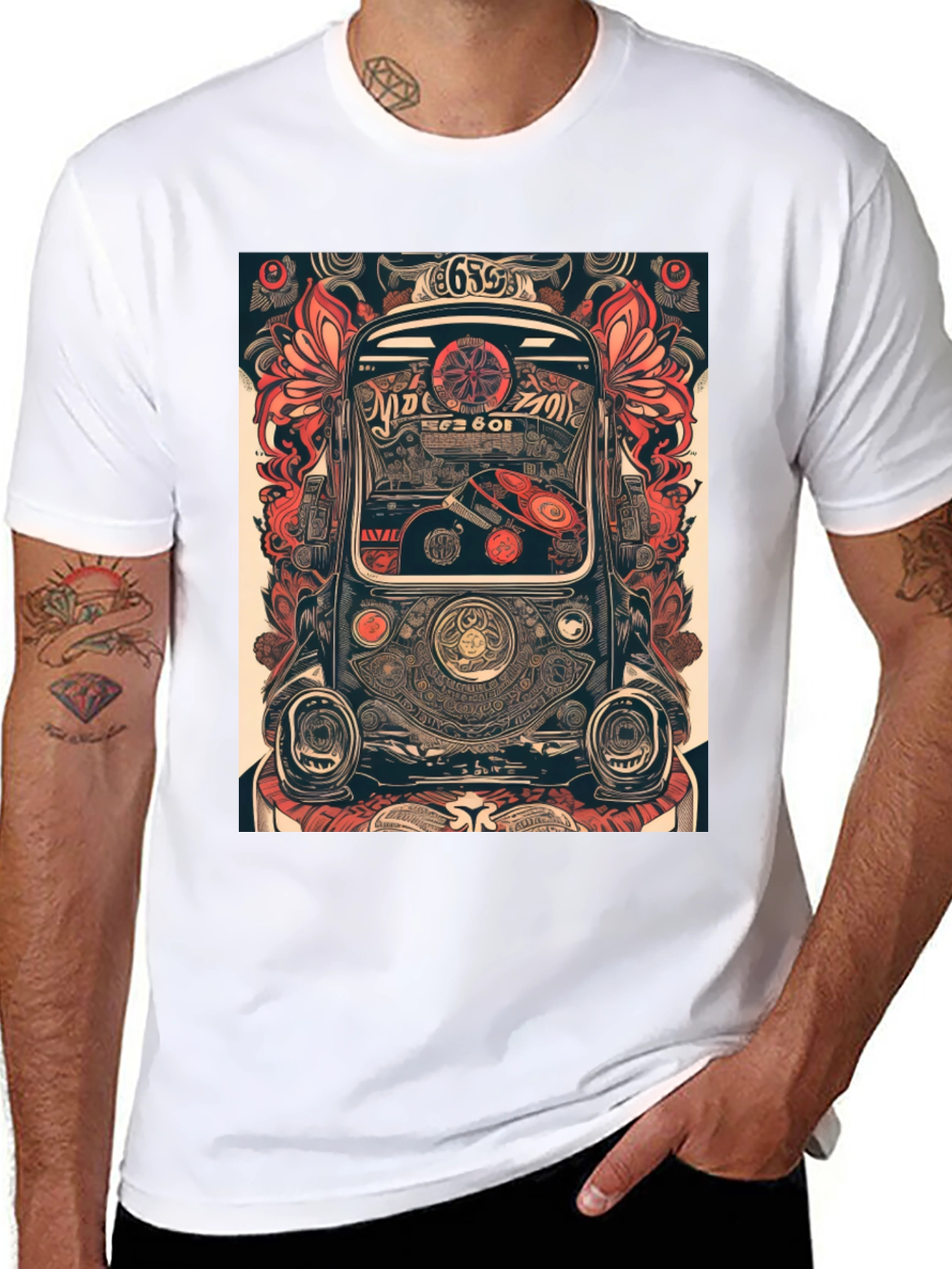 Retro Car Art T-Shirt