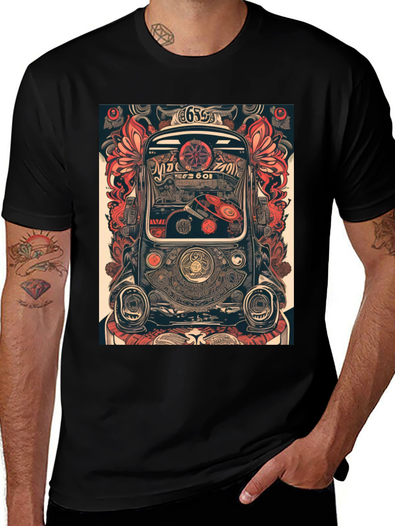Retro Car Art T-Shirt