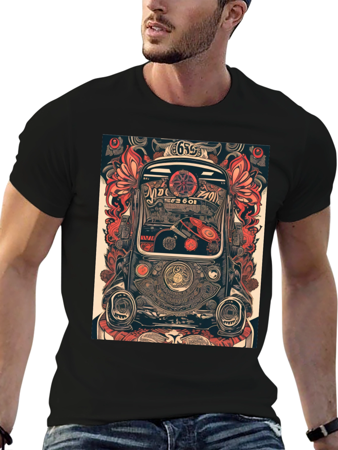 Retro Car Art T-Shirt