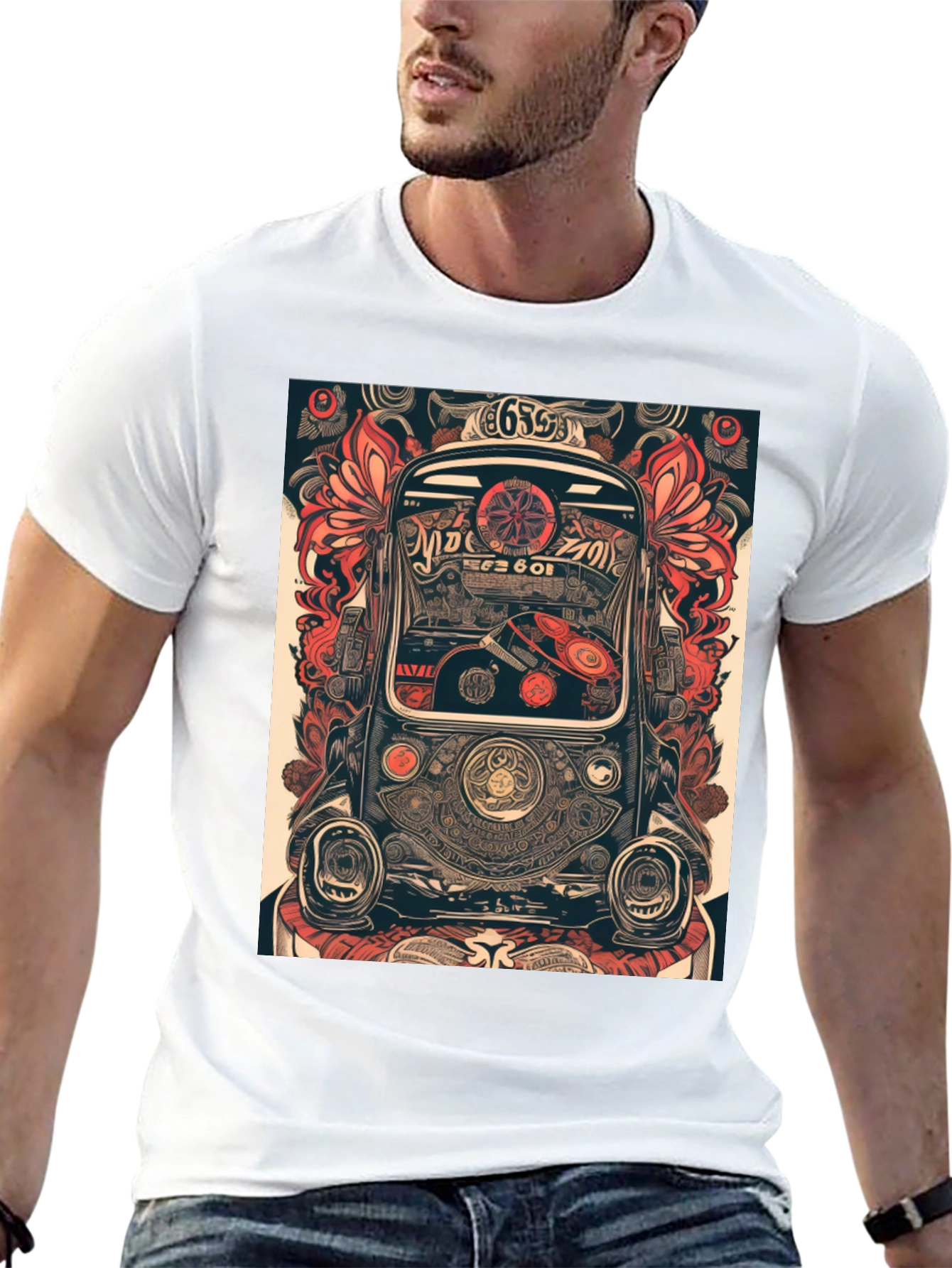 Retro Car Art T-Shirt