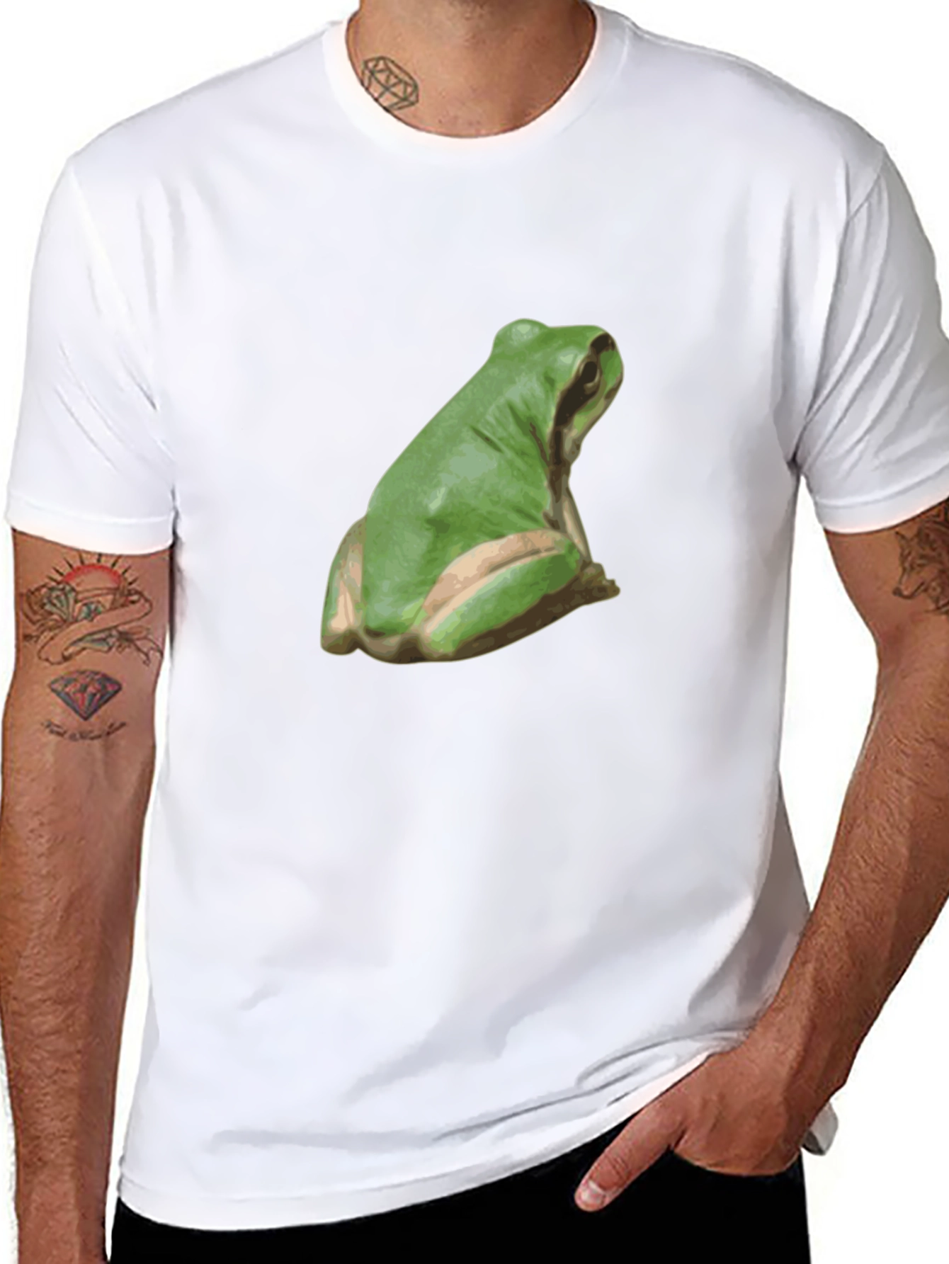 Frog Graphic Tee - Casual Black T-Shirt