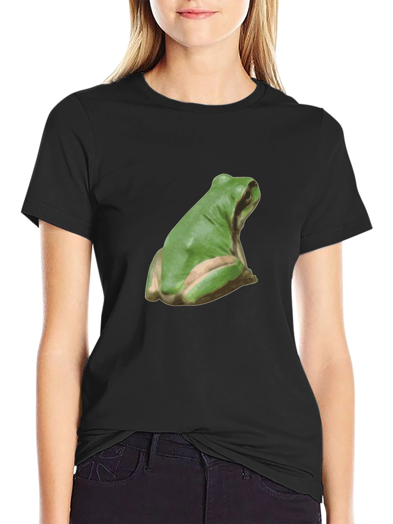 Frog Graphic Tee - Casual Black T-Shirt