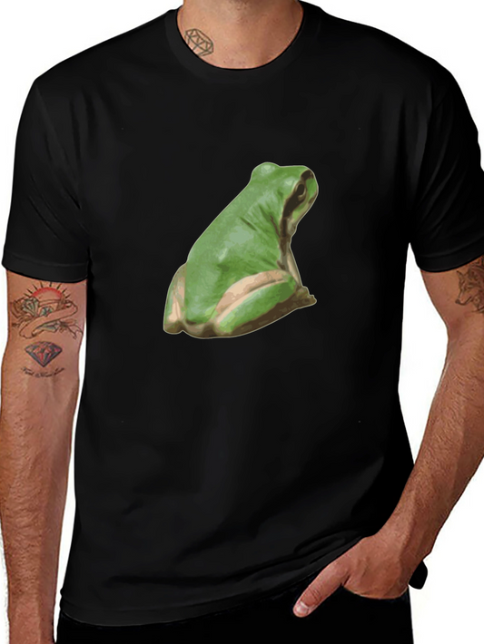 Frog Graphic Tee - Casual Black T-Shirt