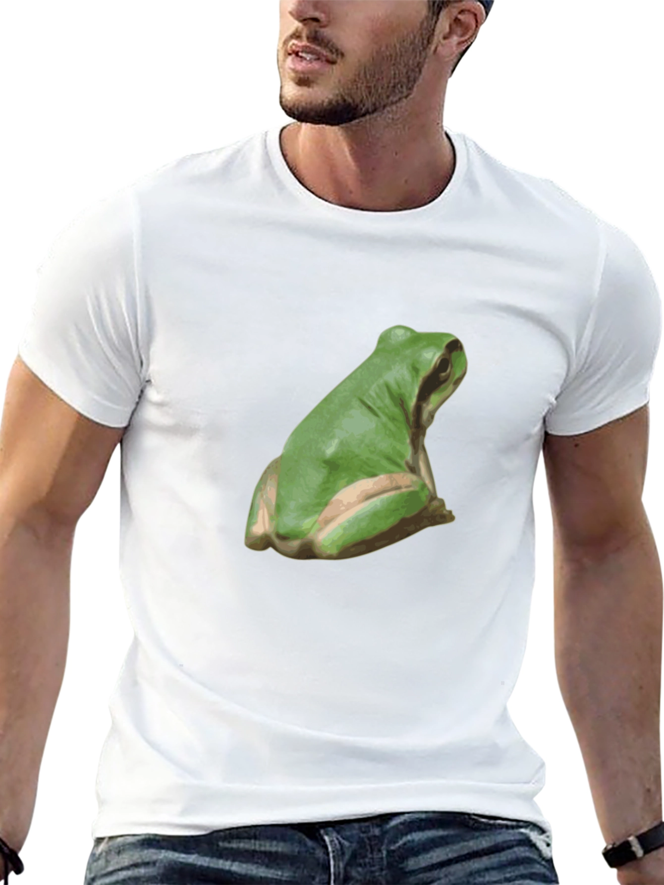 Frog Graphic Tee - Casual Black T-Shirt