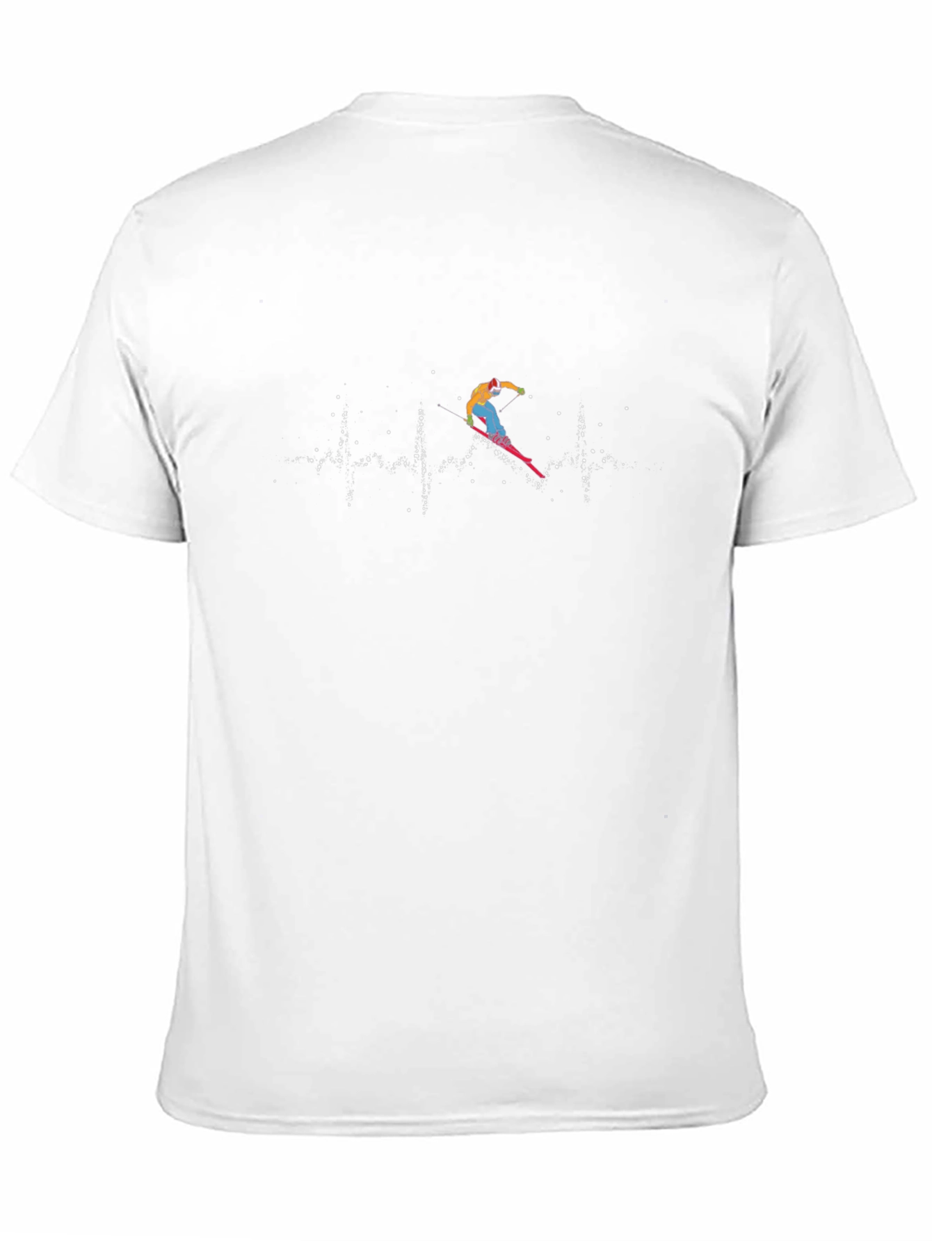 Skiing Heartbeat Graphic T-Shirt