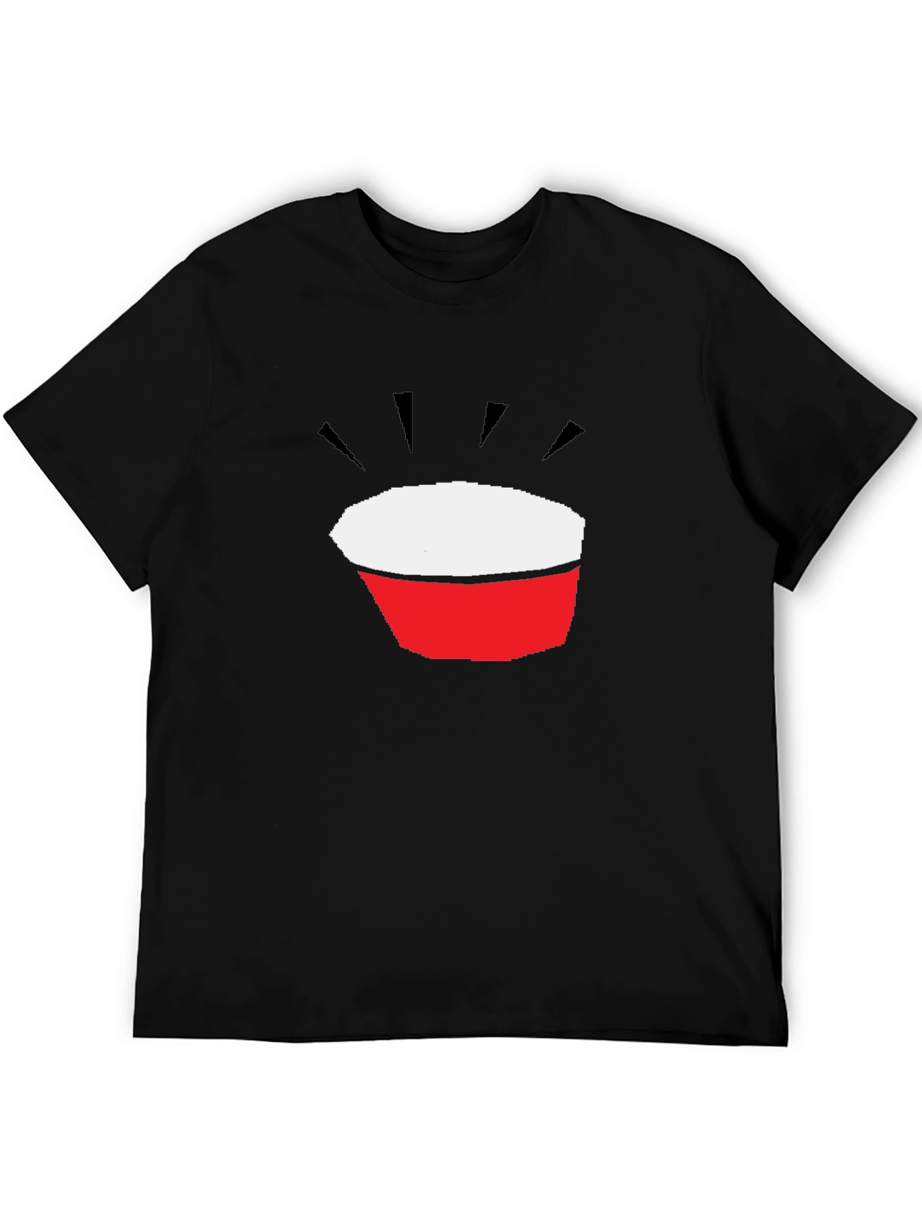 Abstract Bowl Graphic Black T-Shirt
