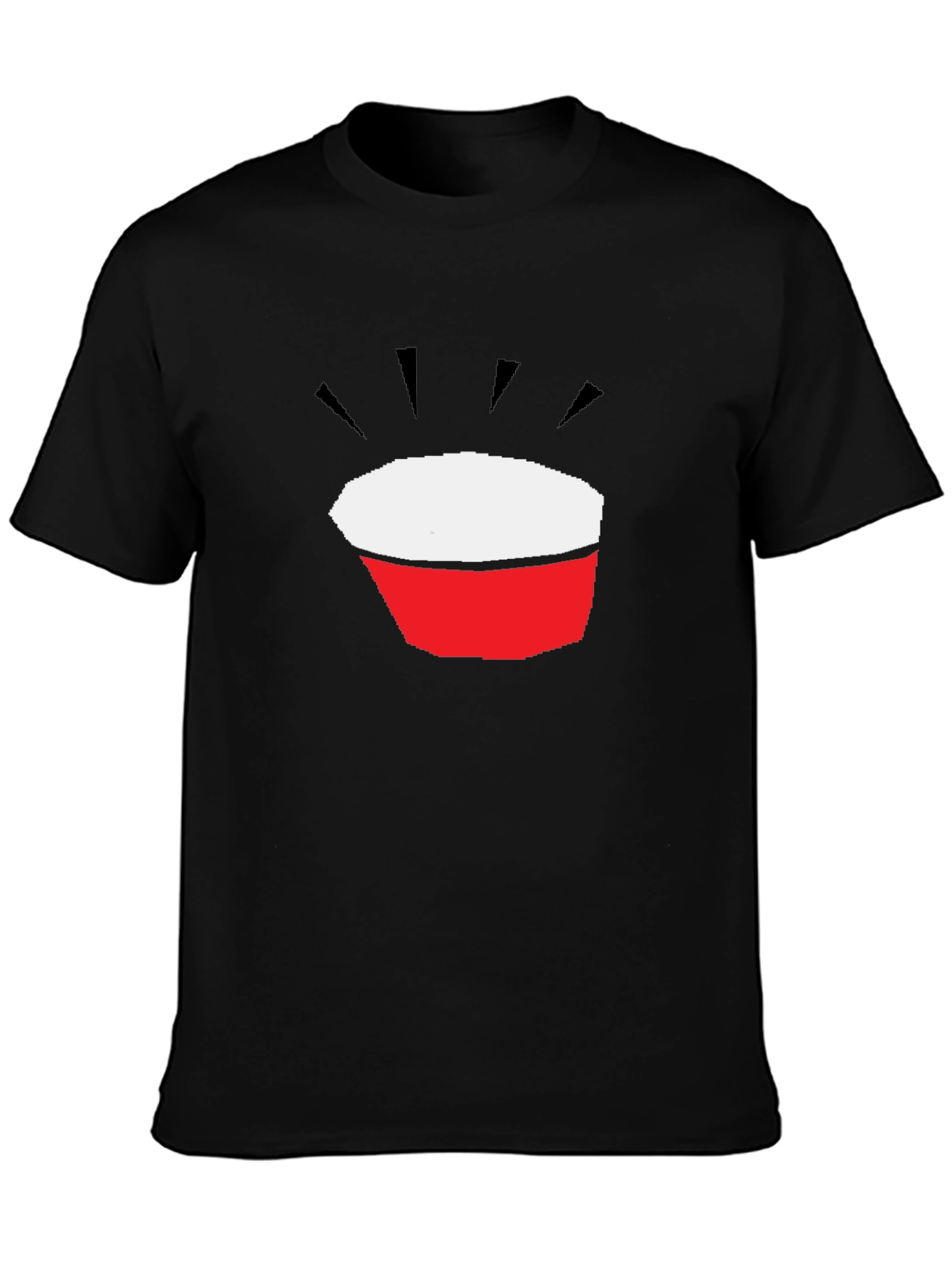 Abstract Bowl Graphic Black T-Shirt