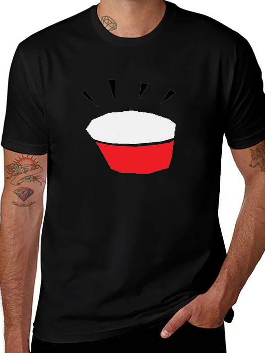 Abstract Bowl Graphic Black T-Shirt