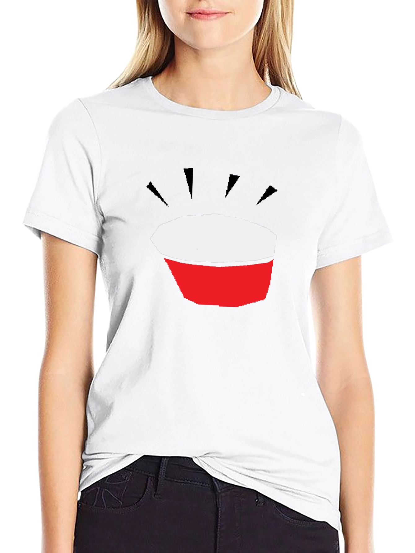 Abstract Bowl Graphic Black T-Shirt