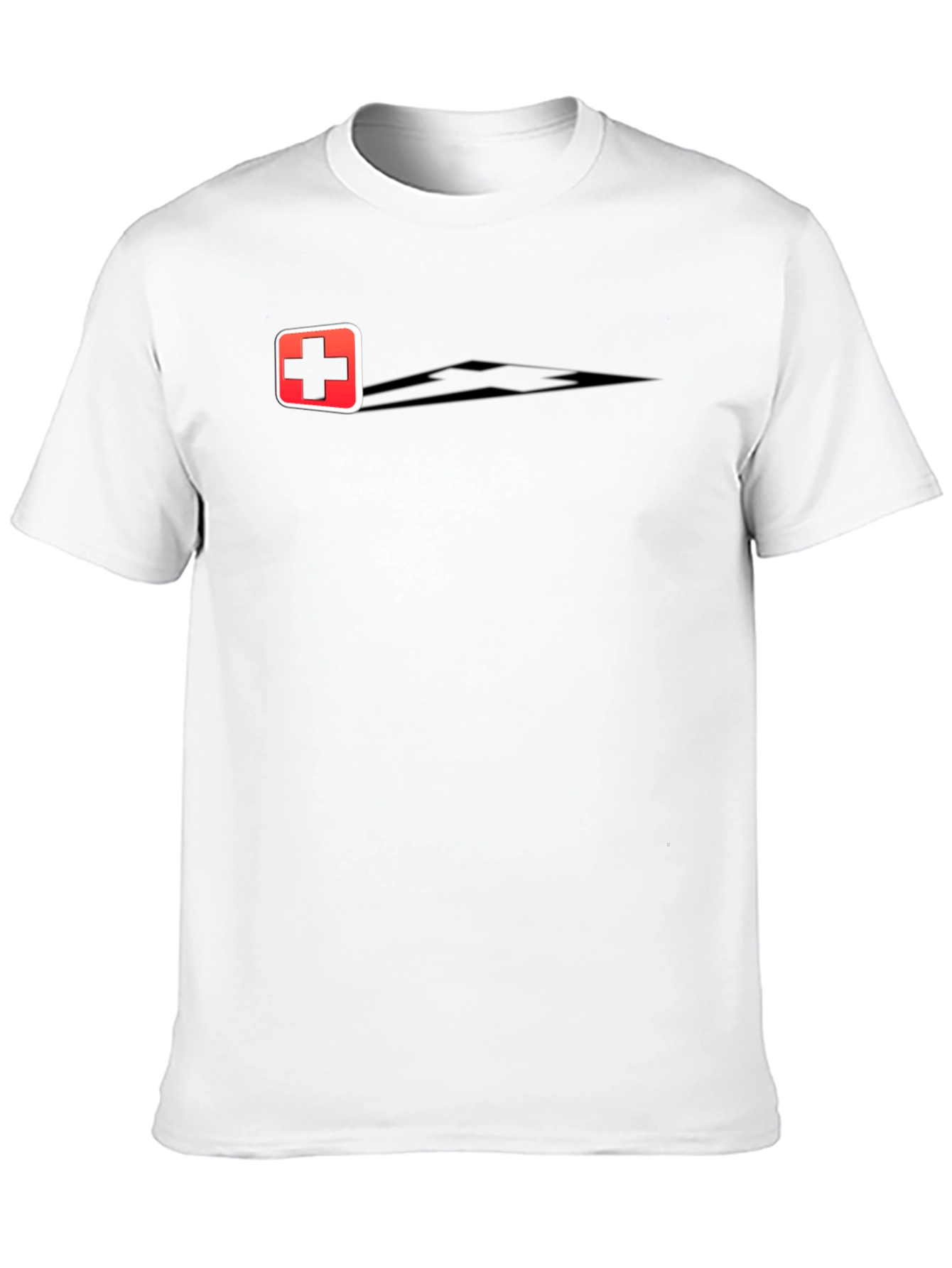 Medical Cross Graphic T-Shirt - Classic Black Cotton Tee
