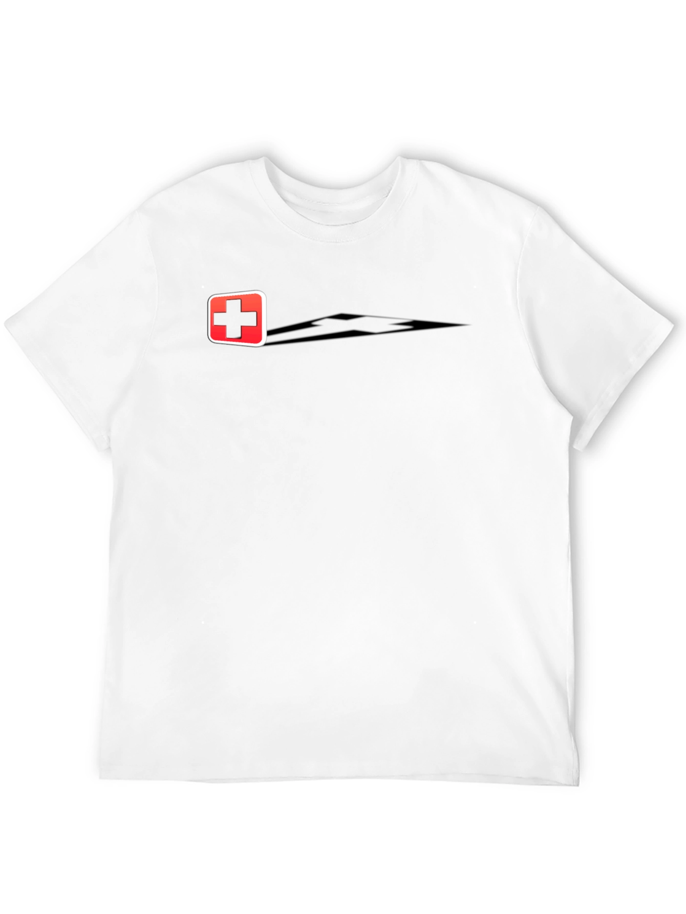 Medical Cross Graphic T-Shirt - Classic Black Cotton Tee