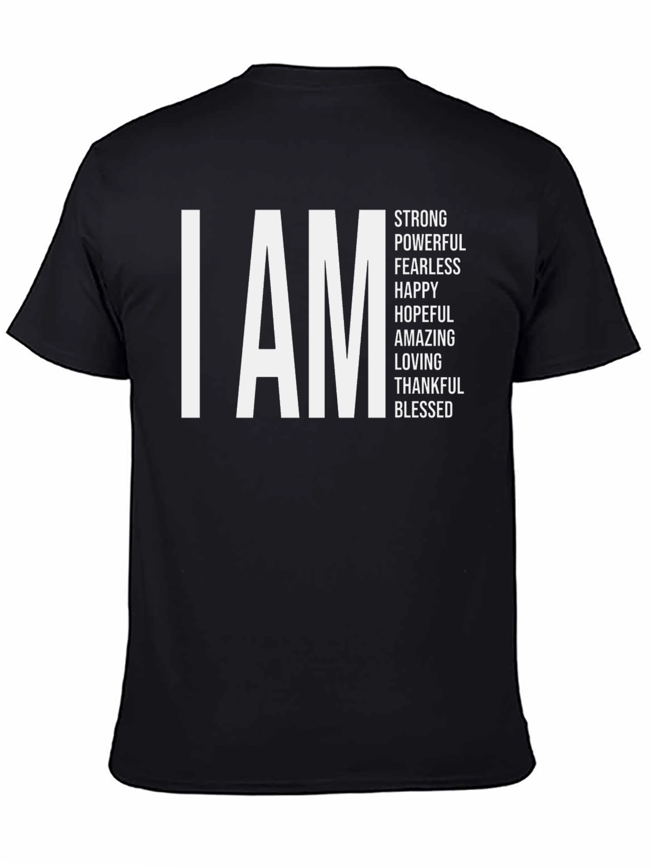 I AM Strong Black Graphic Tee