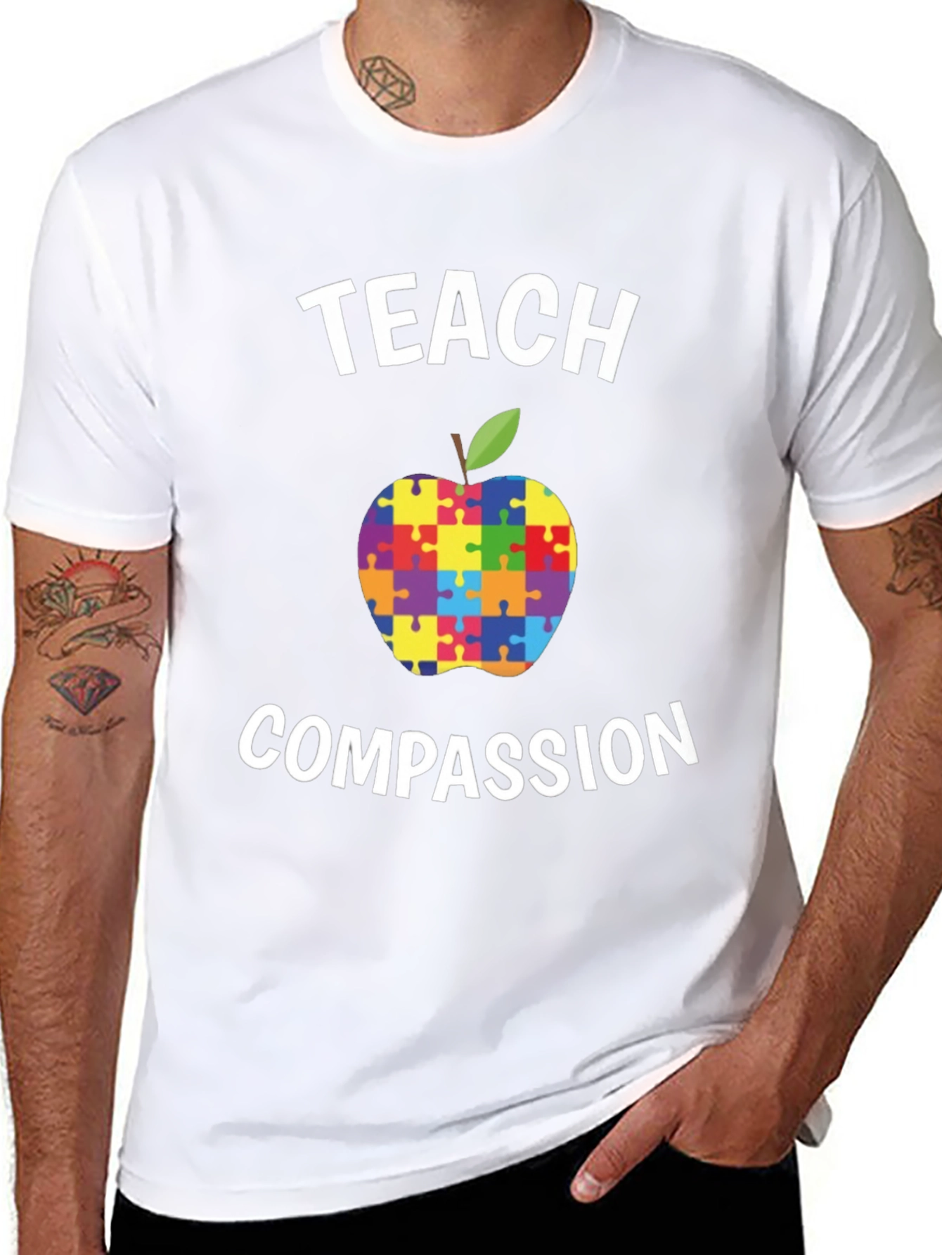 Teach Compassion Autism Awareness T-Shirt