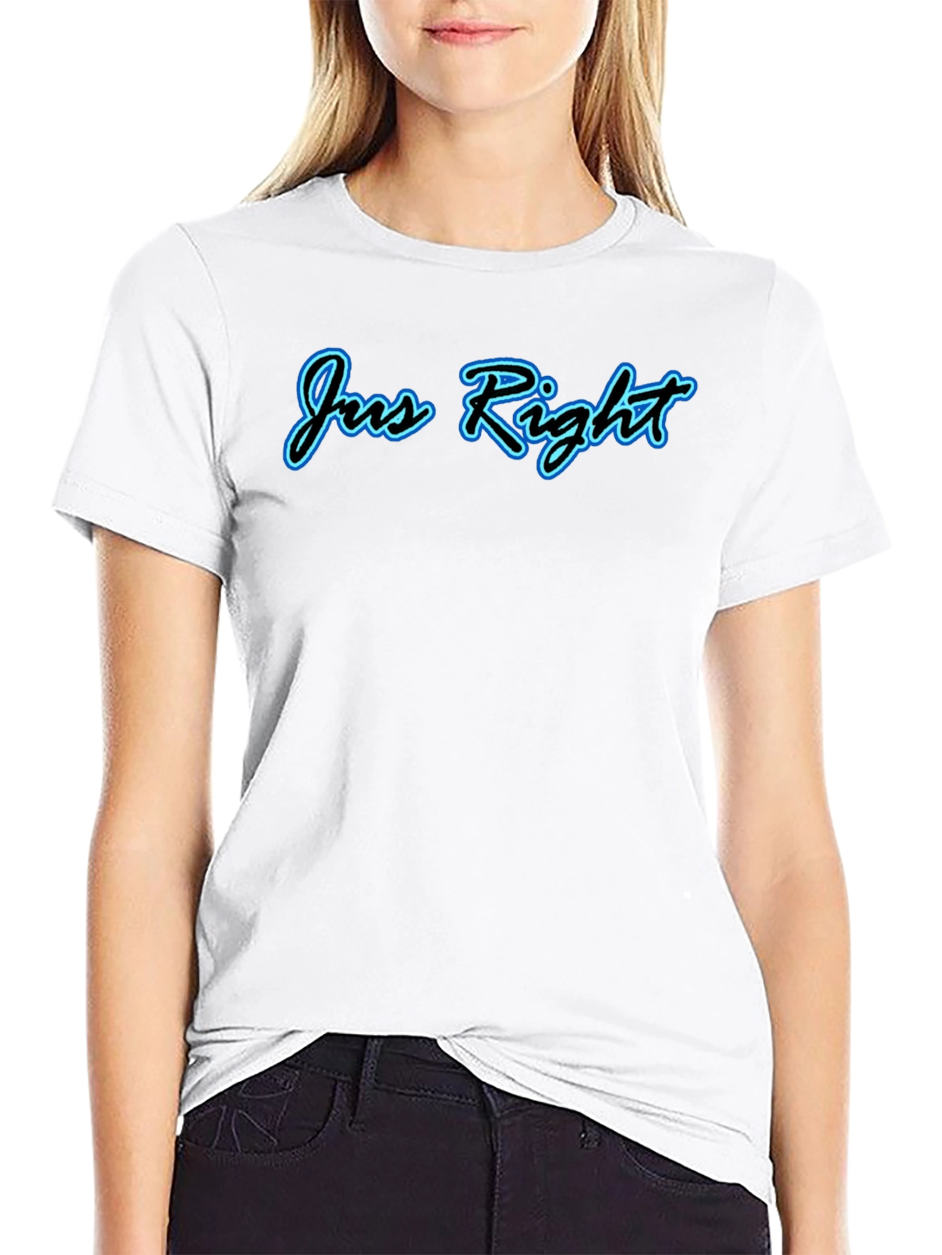 Jus Right Graphic Tee - Stylish Black Cotton T-Shirt
