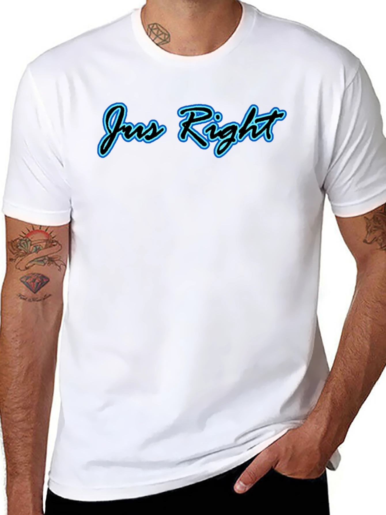 Jus Right Graphic Tee - Stylish Black Cotton T-Shirt