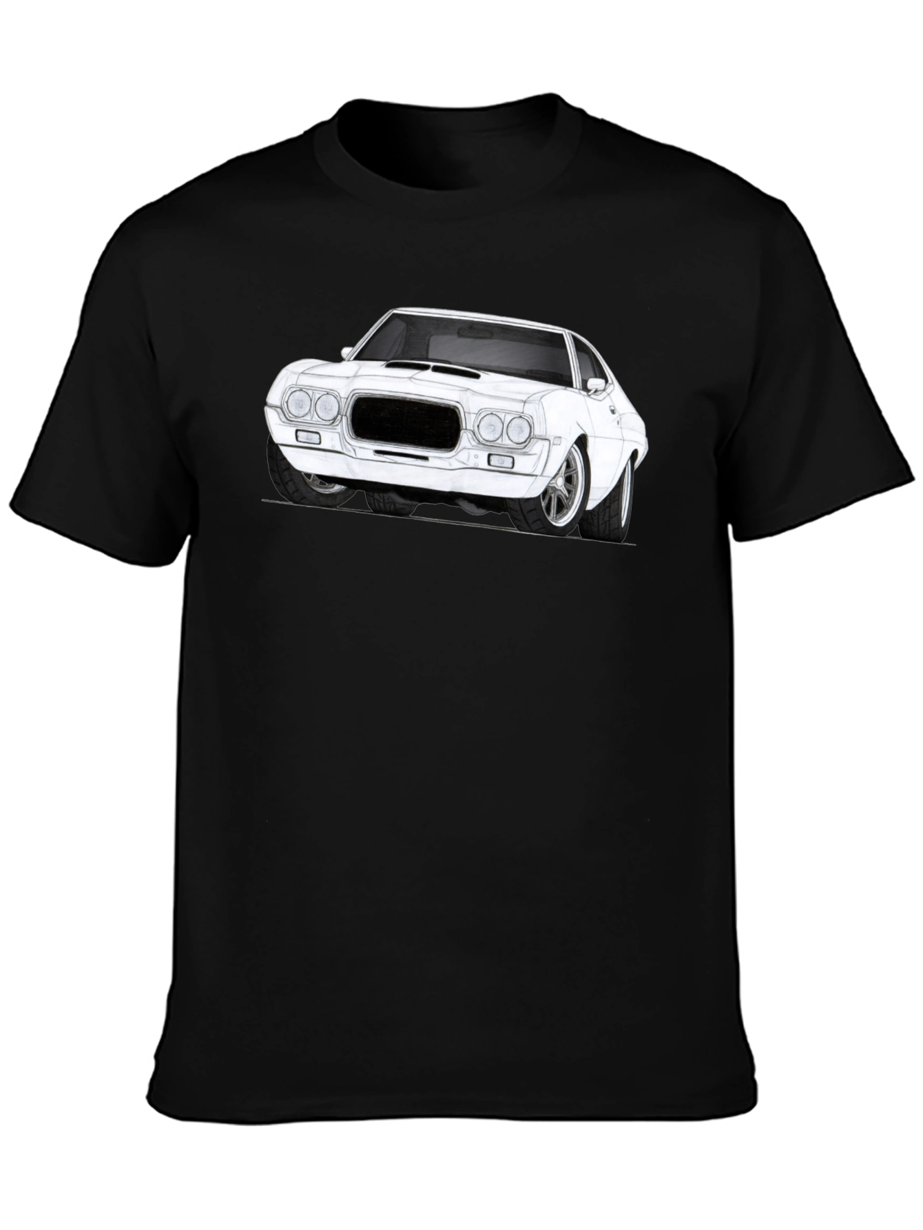 Classic Car Graphic T-Shirt - Black