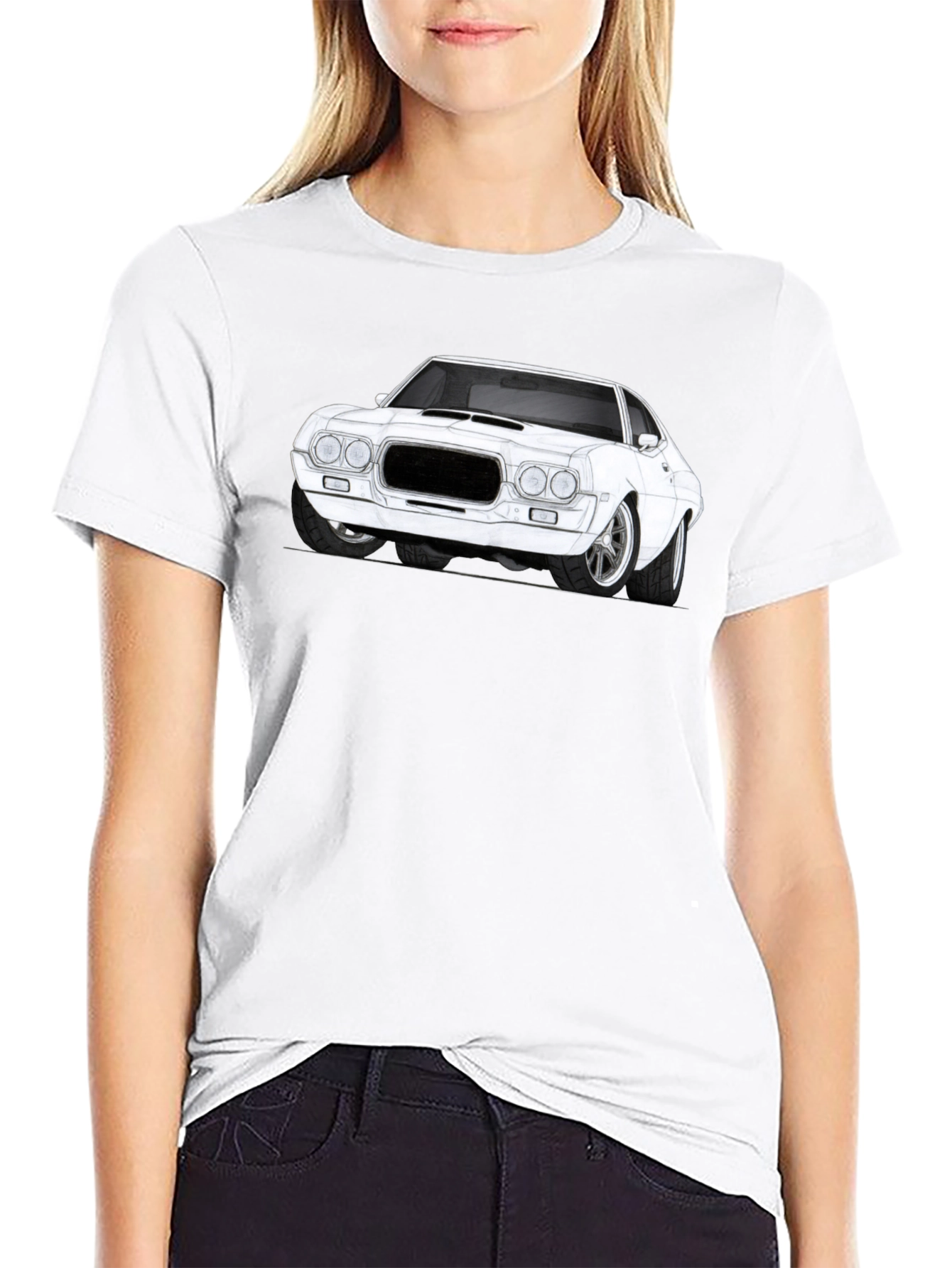 Classic Car Graphic T-Shirt - Black