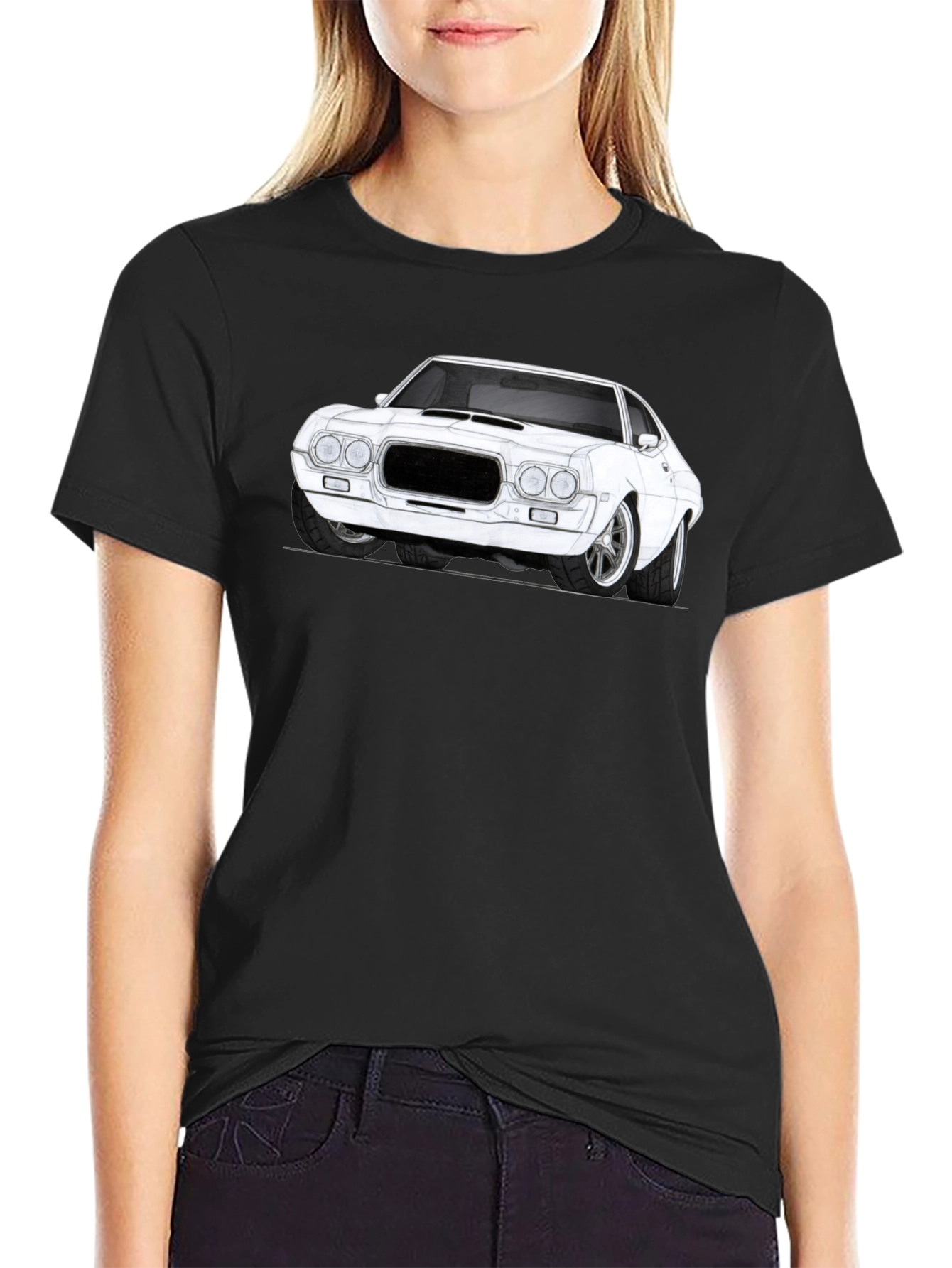 Classic Car Graphic T-Shirt - Black