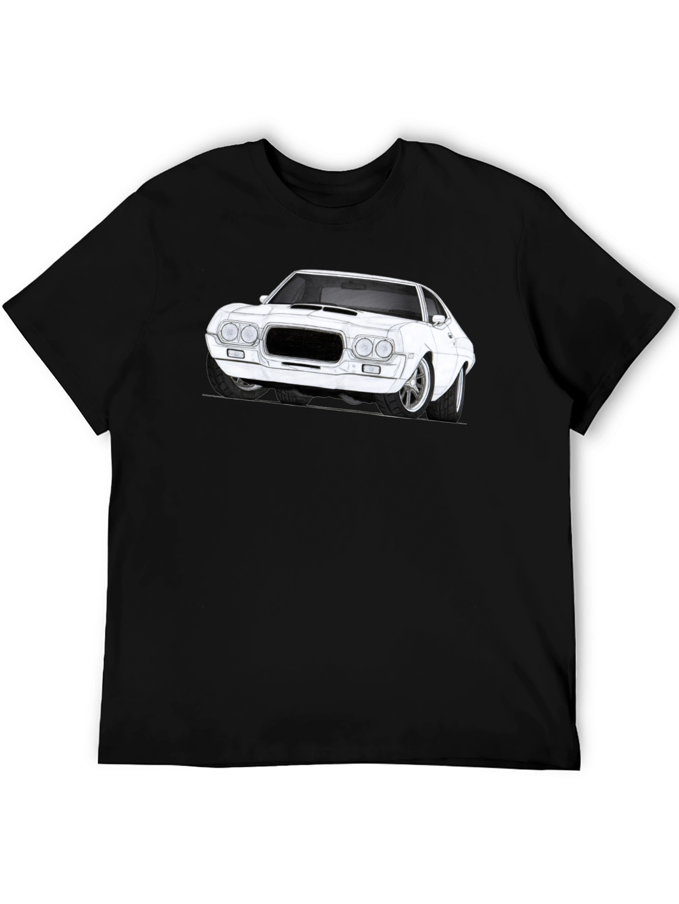 Classic Car Graphic T-Shirt - Black