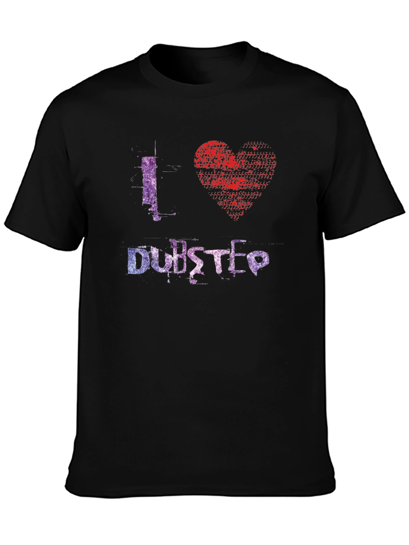 I Love Dubstep Graphic Tee - Black Cotton T-Shirt