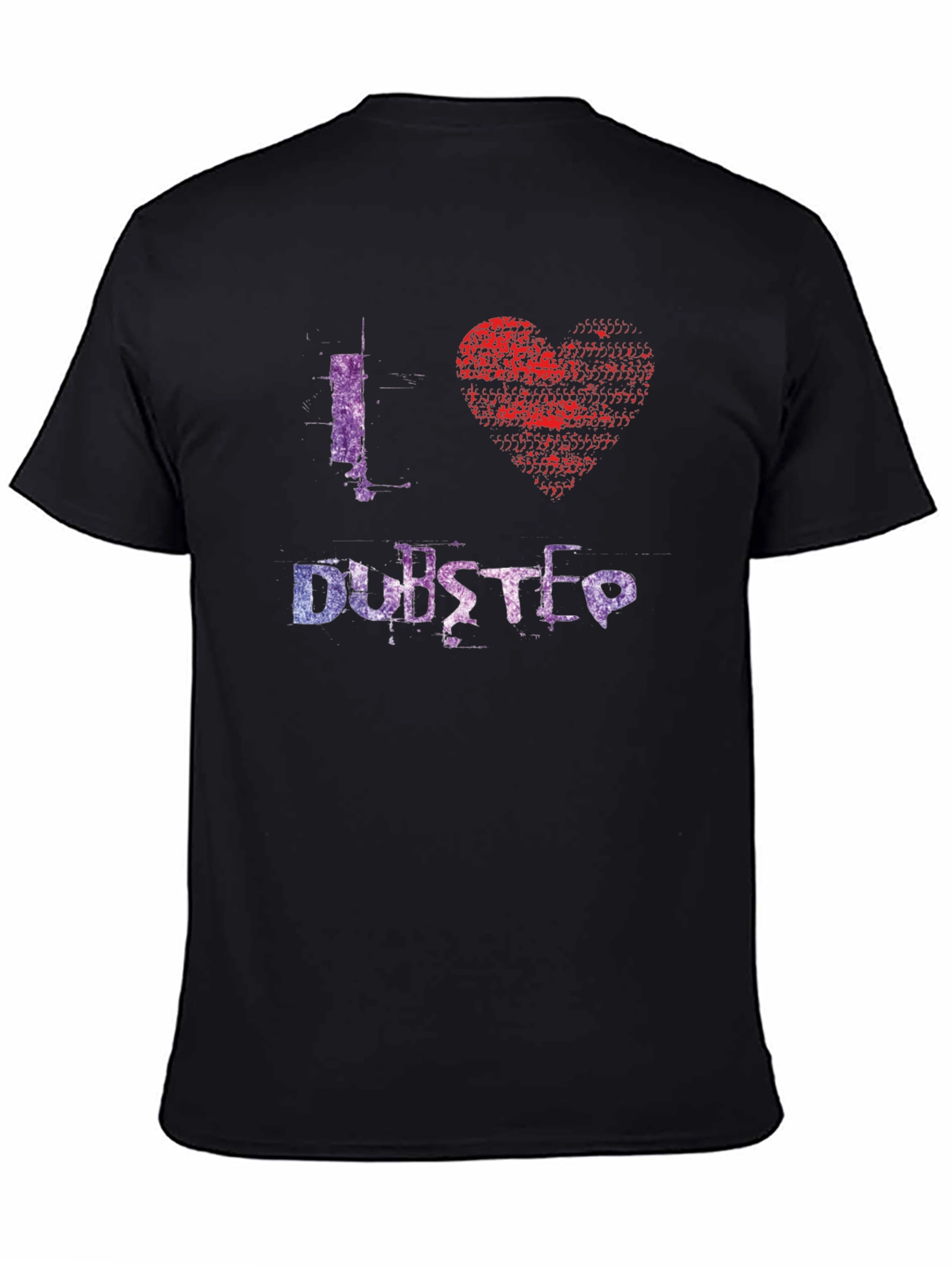 I Love Dubstep Graphic Tee - Black Cotton T-Shirt