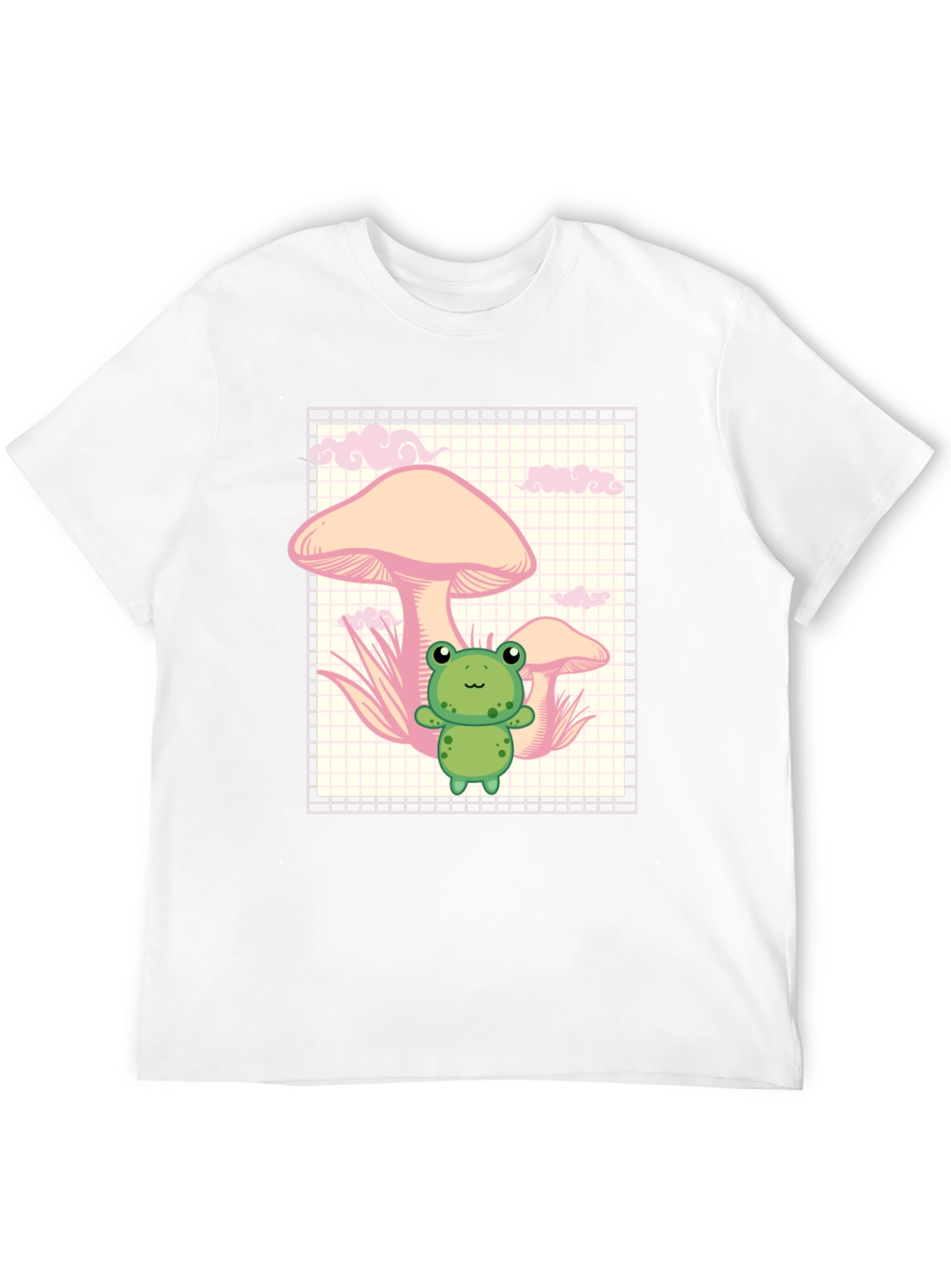 Frog and Mushroom Black T-Shirt