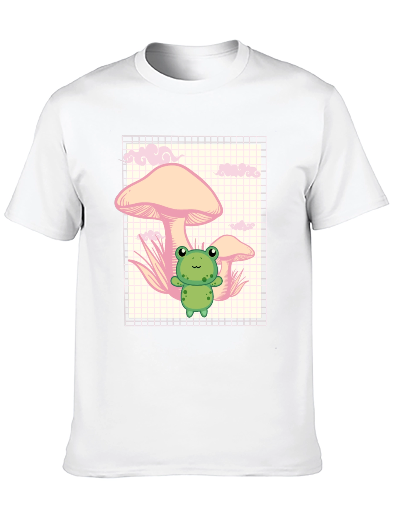 Frog and Mushroom Black T-Shirt