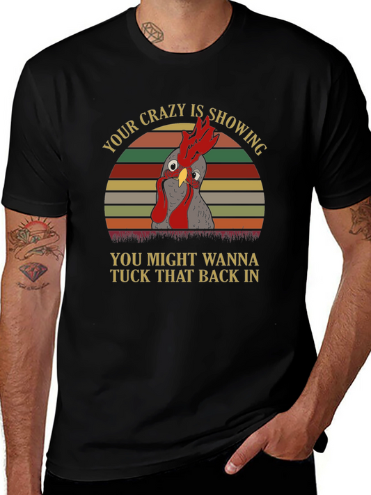 Crazy Chicken Graphic T-Shirt
