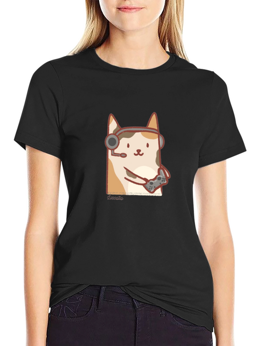 Gamer Cat T-Shirt - Playful Style