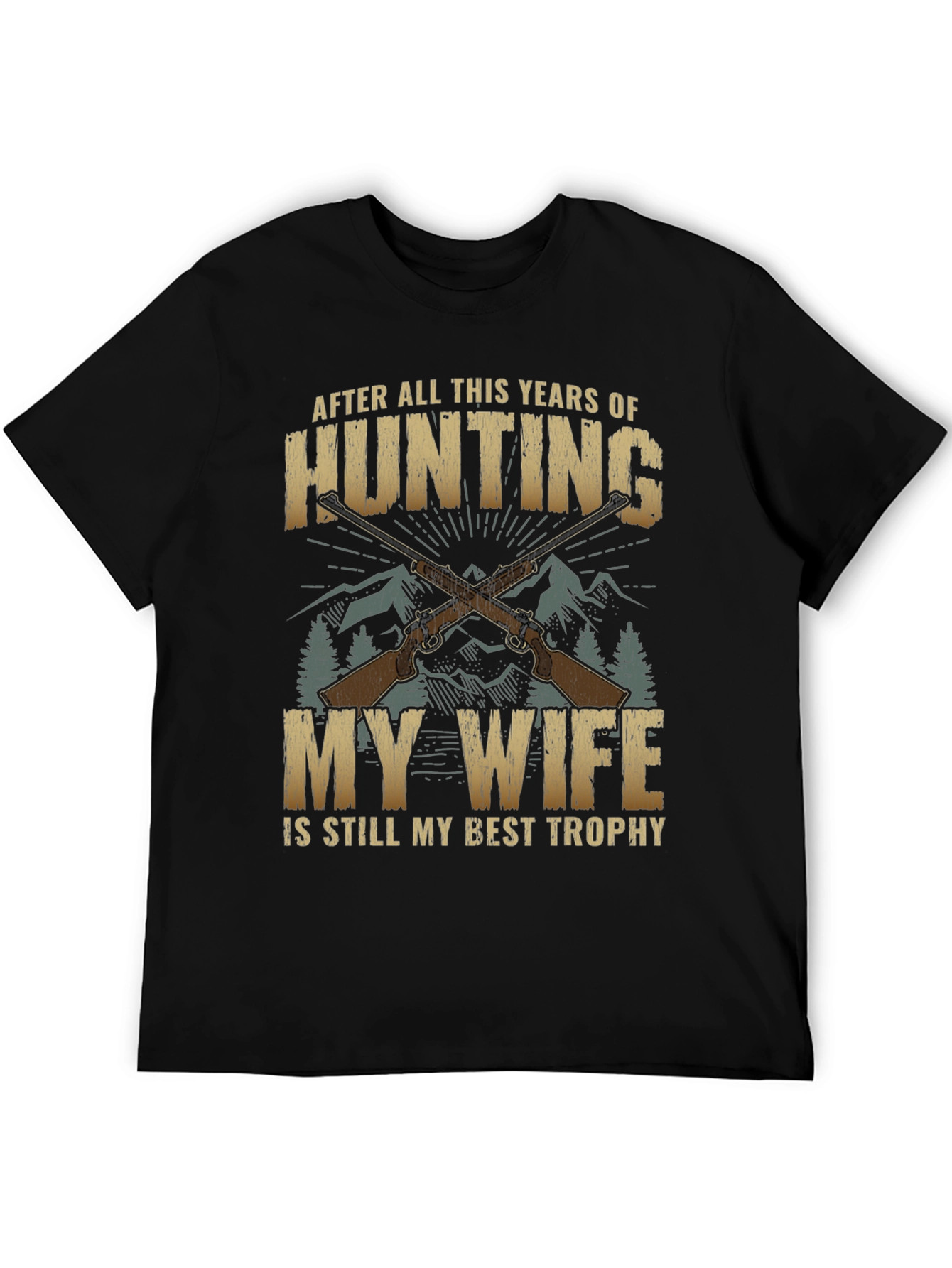 Hunting Wife Best Trophy Graphic T-Shirt