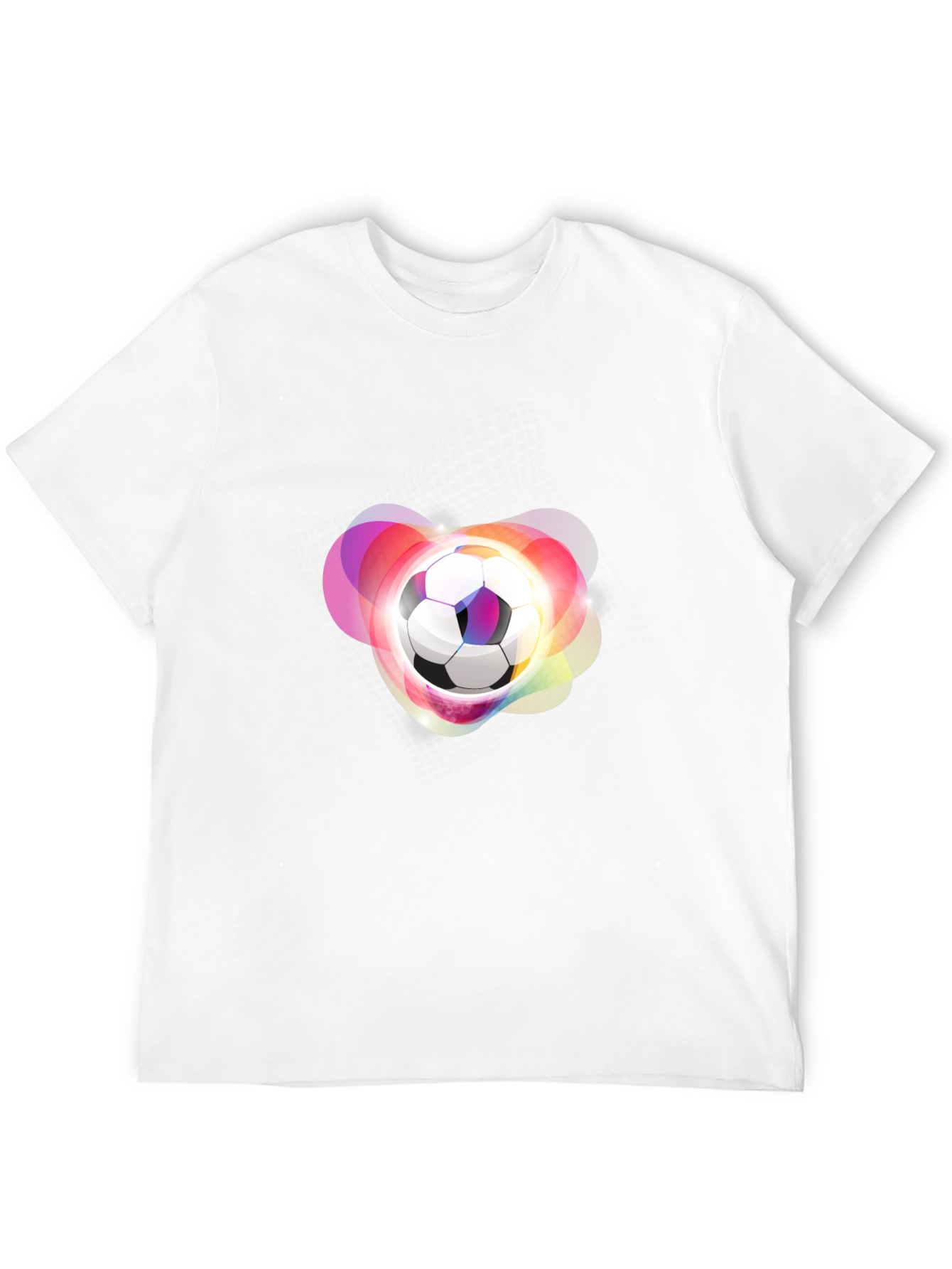 Futuristic Soccer Ball Graphic Tee - Black