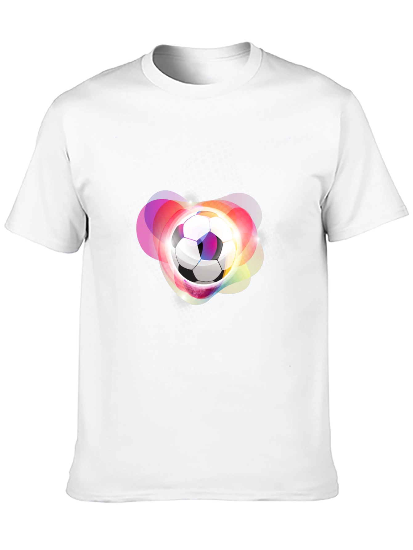 Futuristic Soccer Ball Graphic Tee - Black
