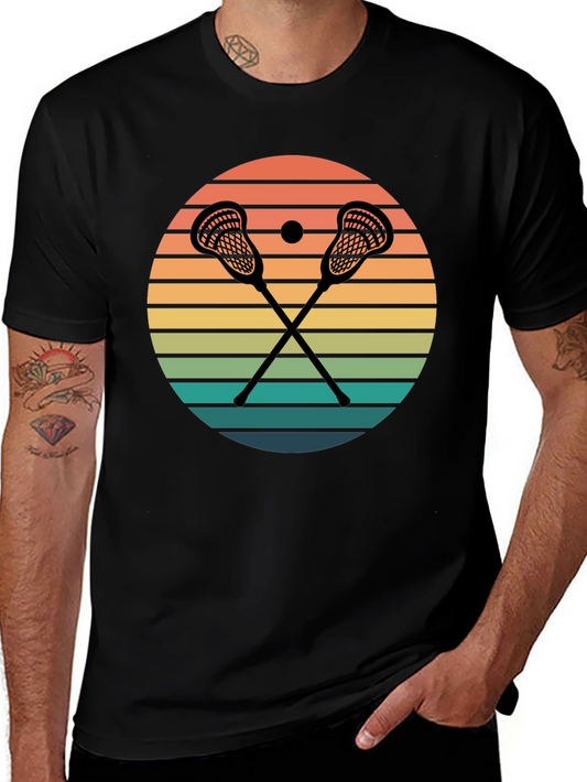 Lacrosse Sunset Graphic T-Shirt