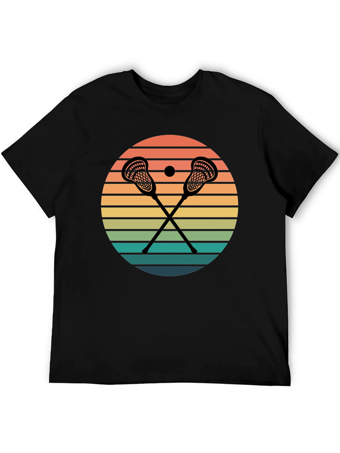 Lacrosse Sunset Graphic T-Shirt