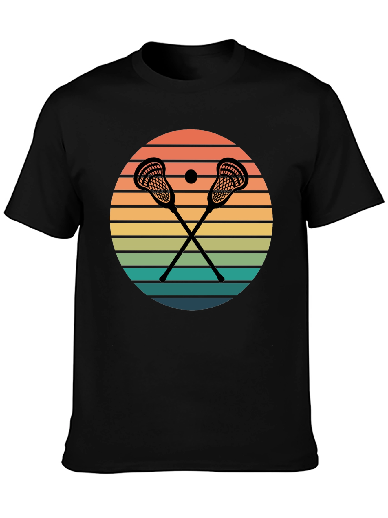 Lacrosse Sunset Graphic T-Shirt
