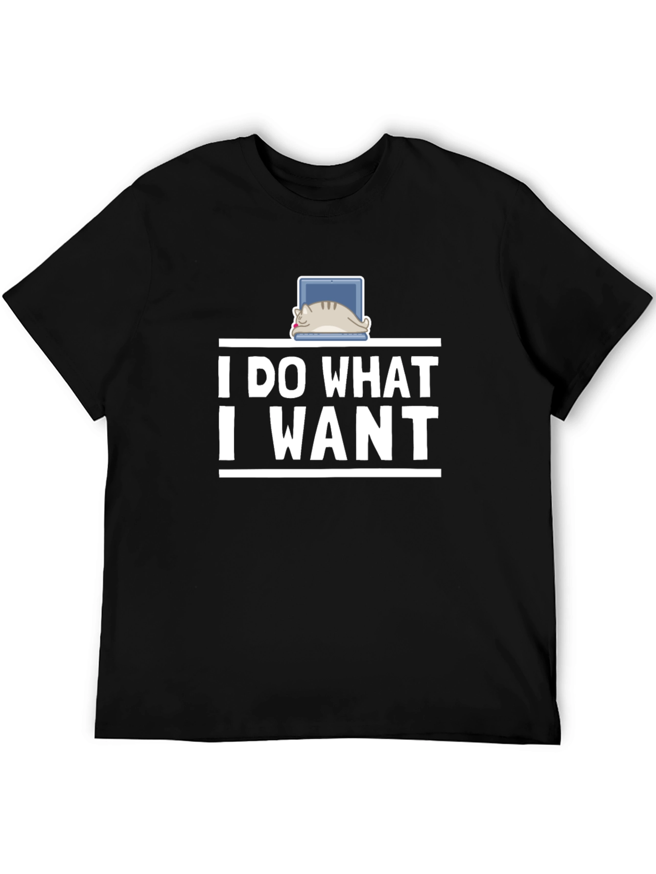 I Do What I Want Cat Laptop T-Shirt