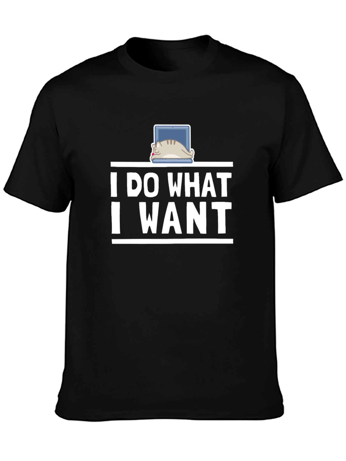 I Do What I Want Cat Laptop T-Shirt