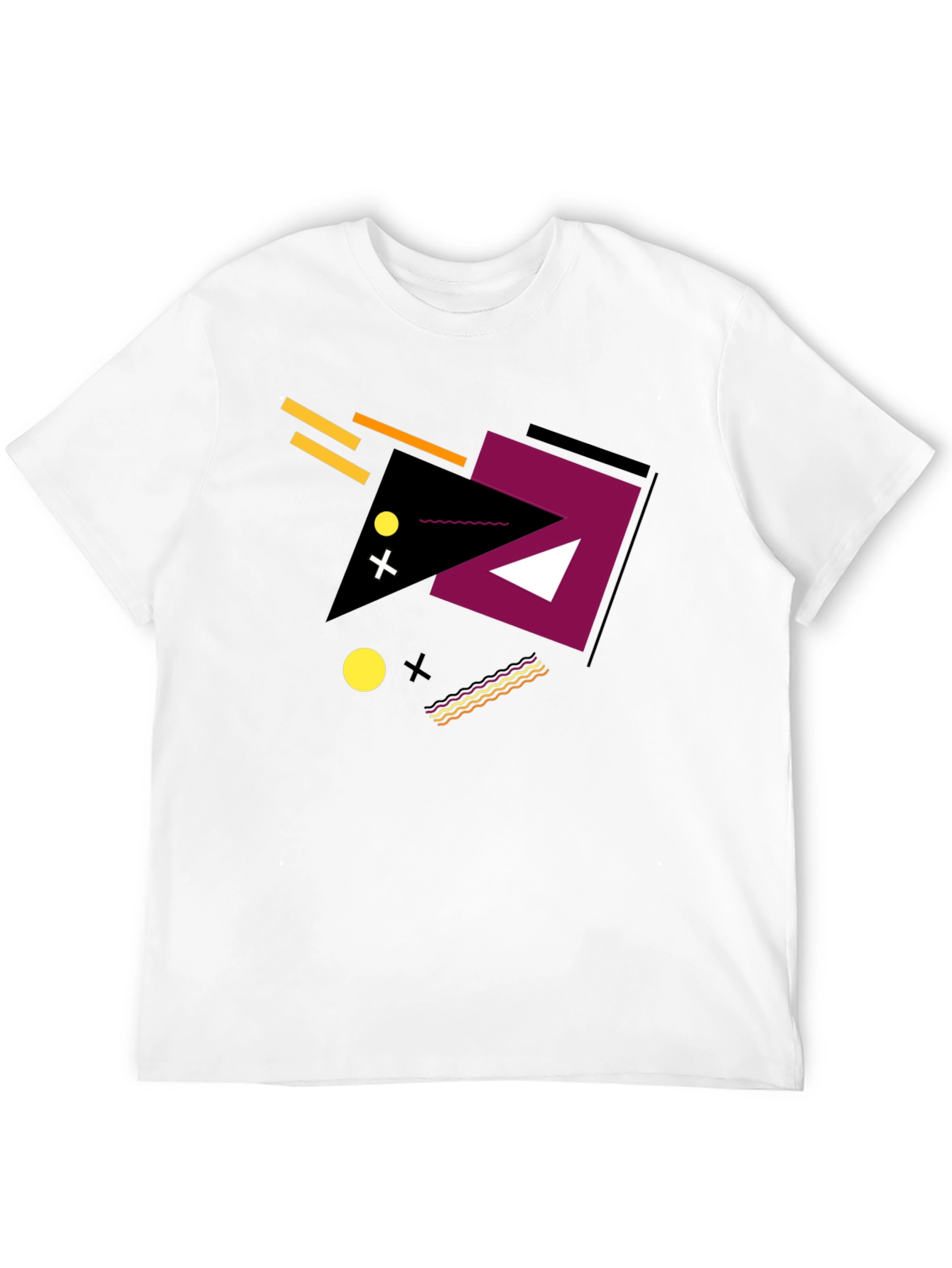 Geometric Design Tee - Modern Black Graphic T-Shirt