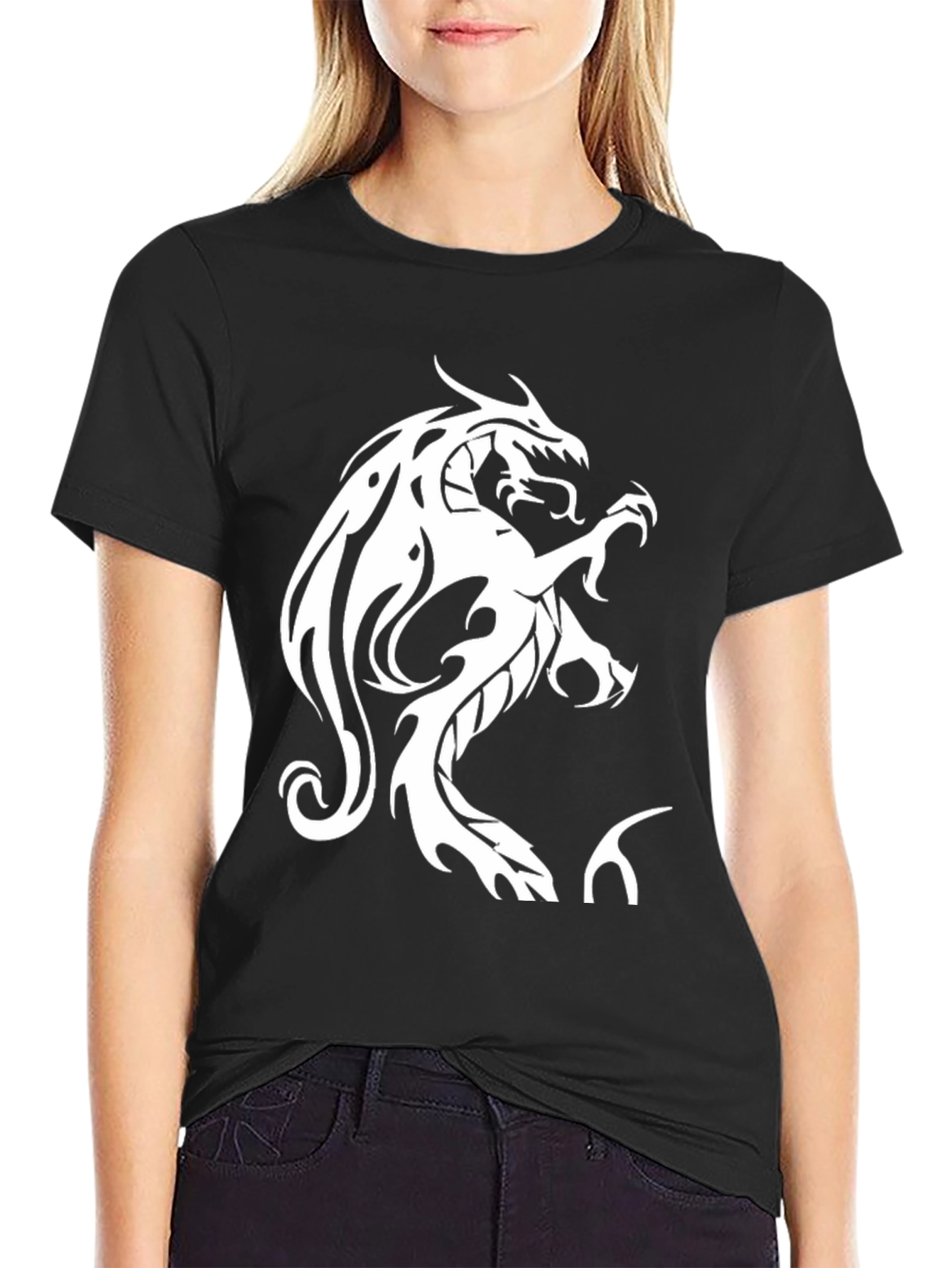 Black Dragon Graphic Tee - Bold Statement Style