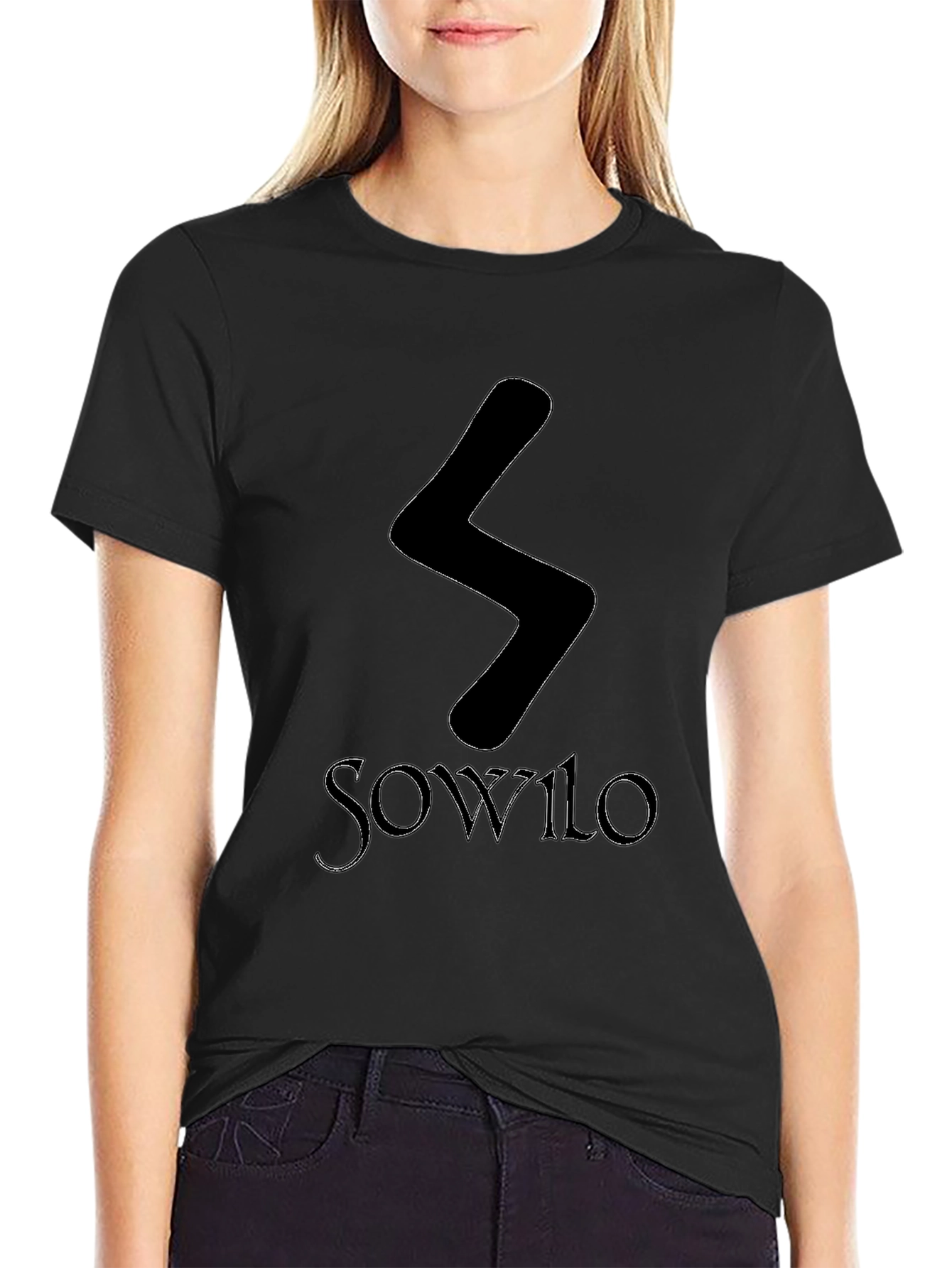 Sowilo Rune Graphic Tee - Black T-Shirt