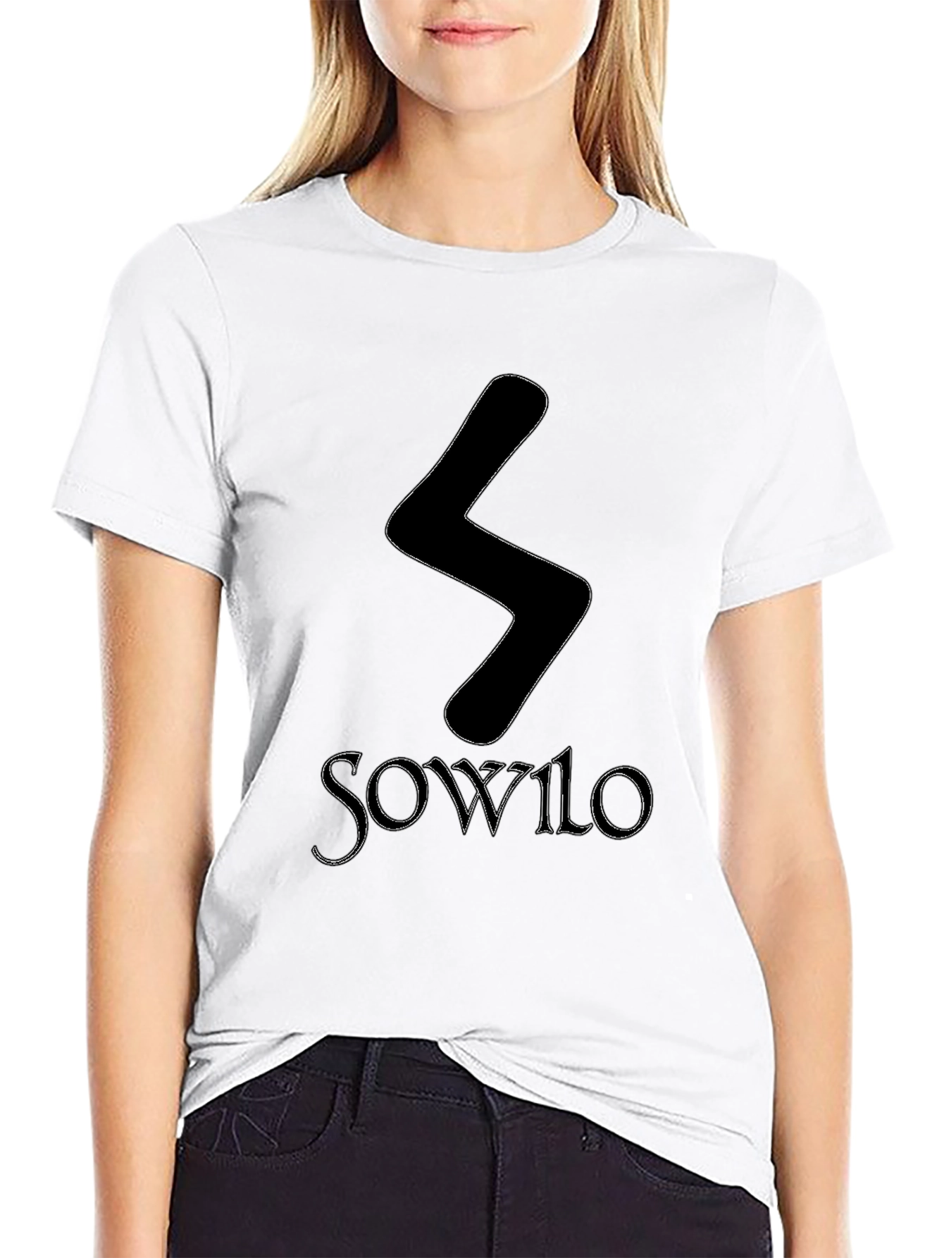 Sowilo Rune Graphic Tee - Black T-Shirt
