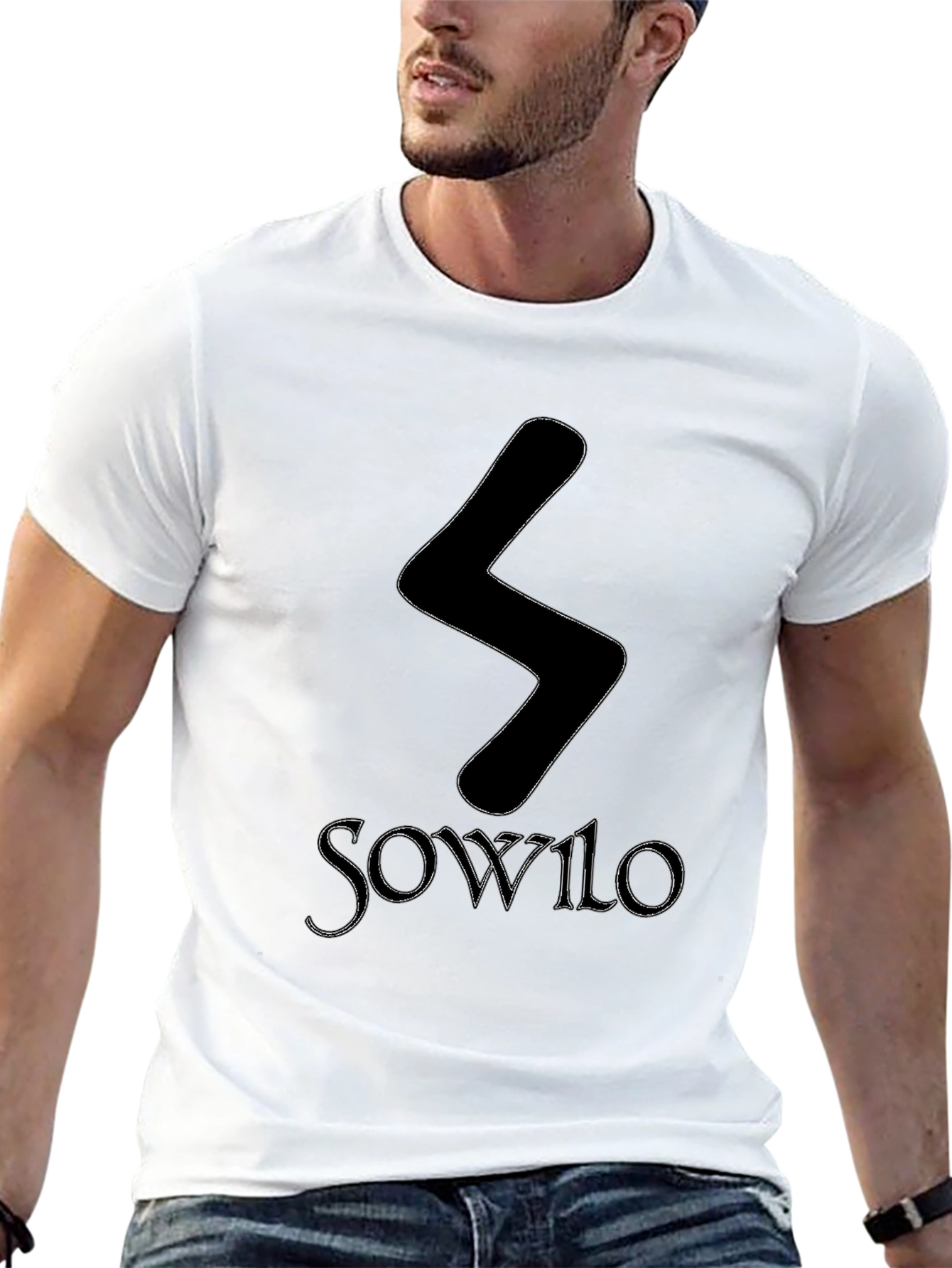 Sowilo Rune Graphic Tee - Black T-Shirt