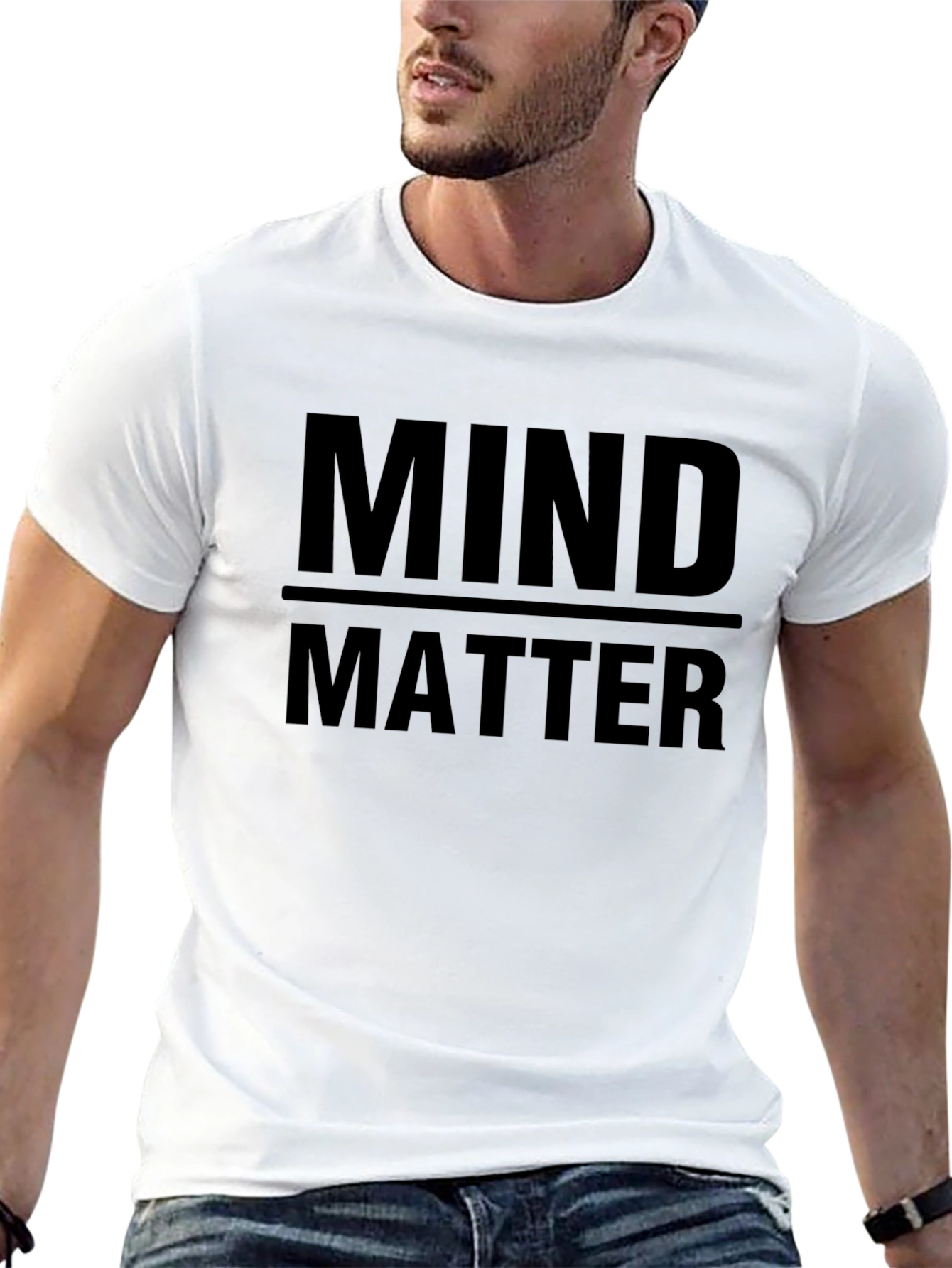 Mind Over Matter Black Graphic Tee Shirt