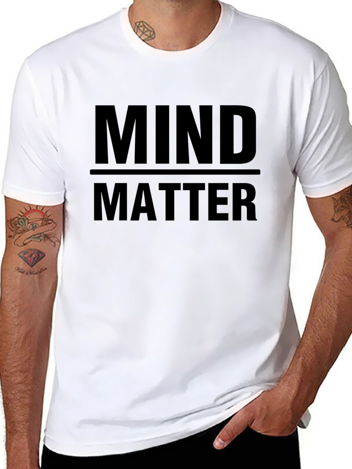 Mind Over Matter Black Graphic Tee Shirt