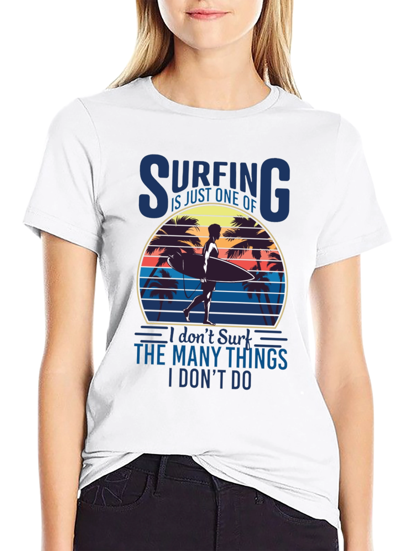 Surfing Sunset Graphic Tee - Beach Lover T-Shirt