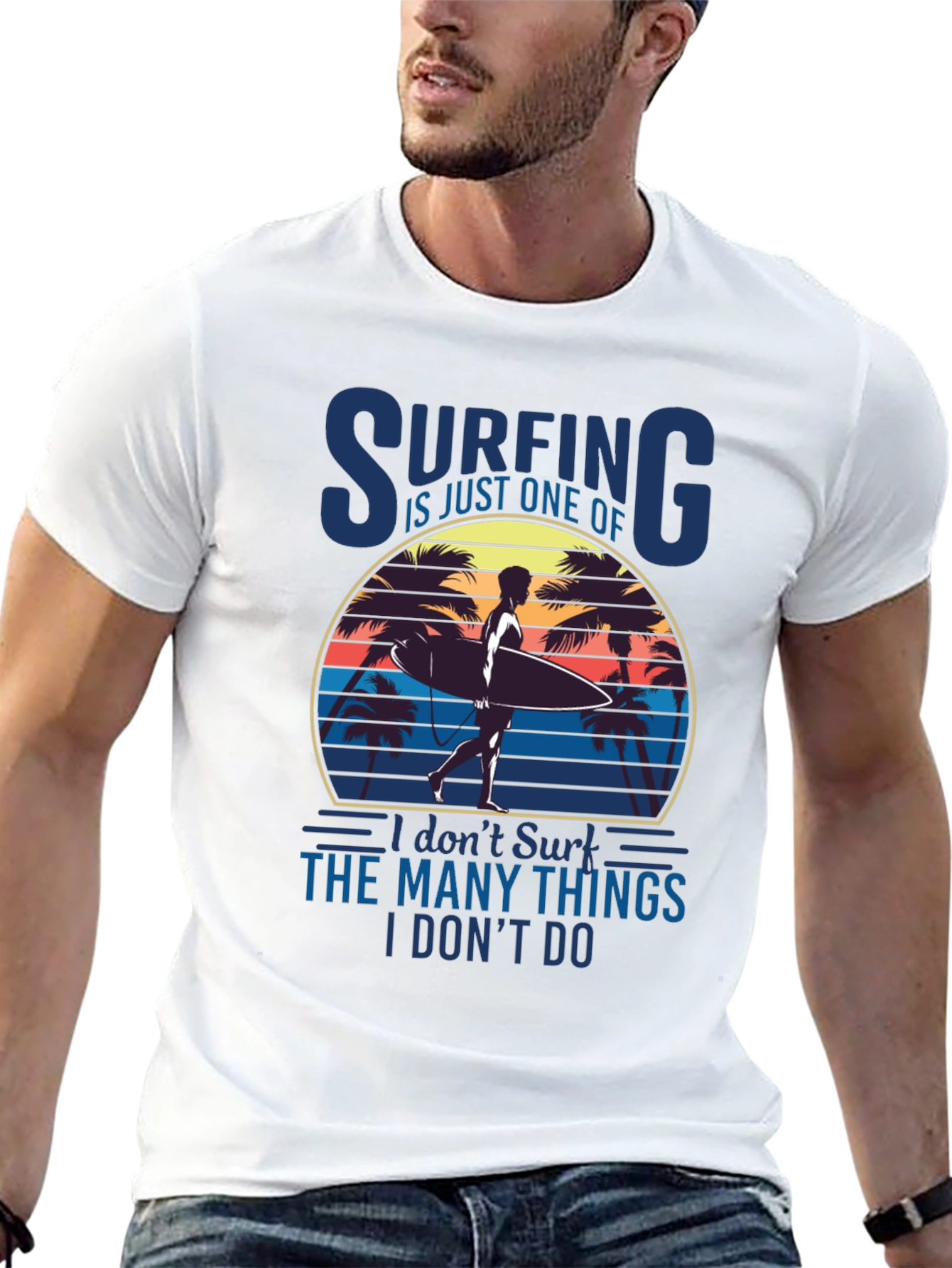 Surfing Sunset Graphic Tee - Beach Lover T-Shirt